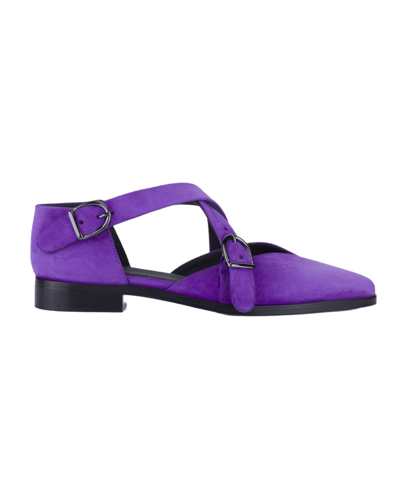 CB Made in Italy Suede Flats Croce - Purple