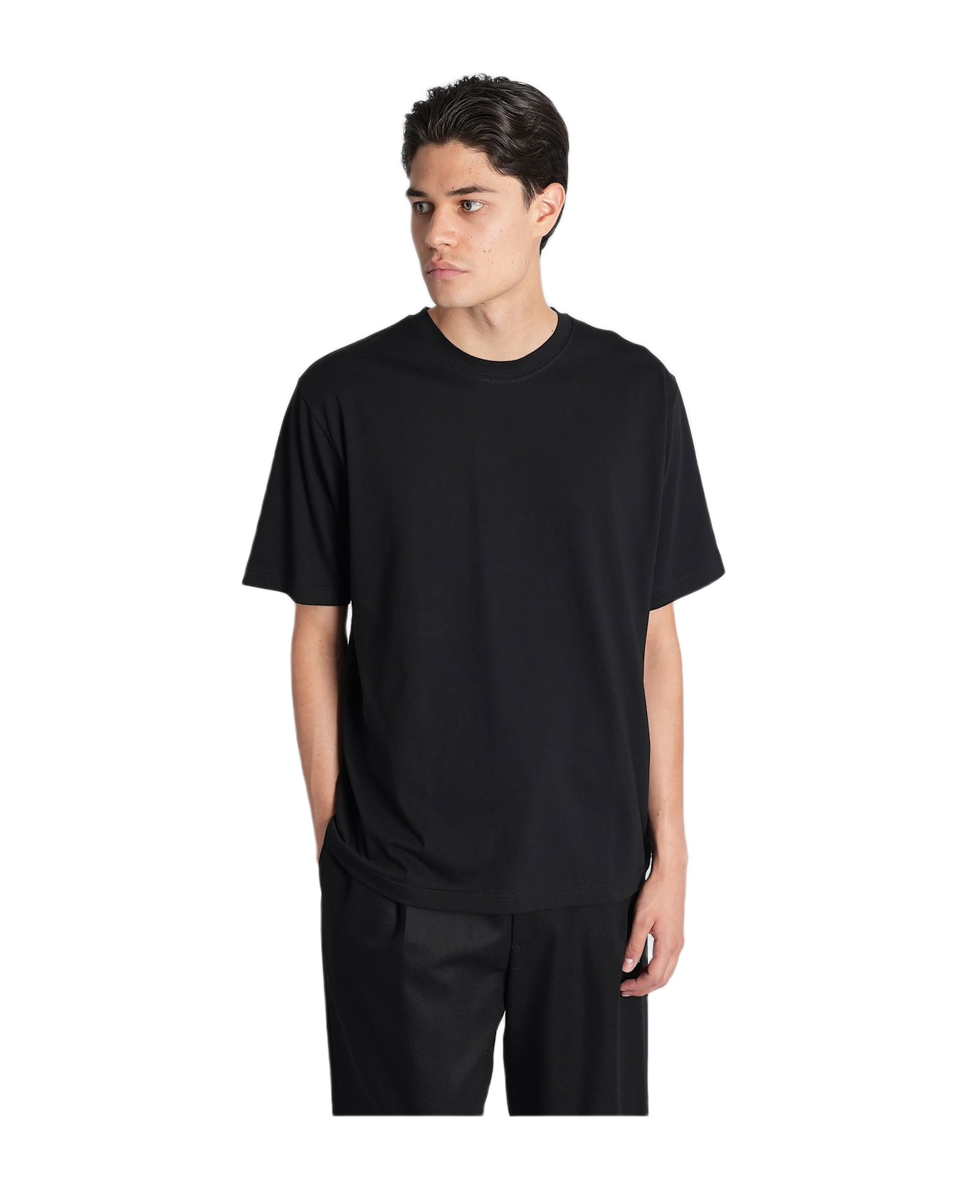 Lardini T-shirt In Black Cotton - black