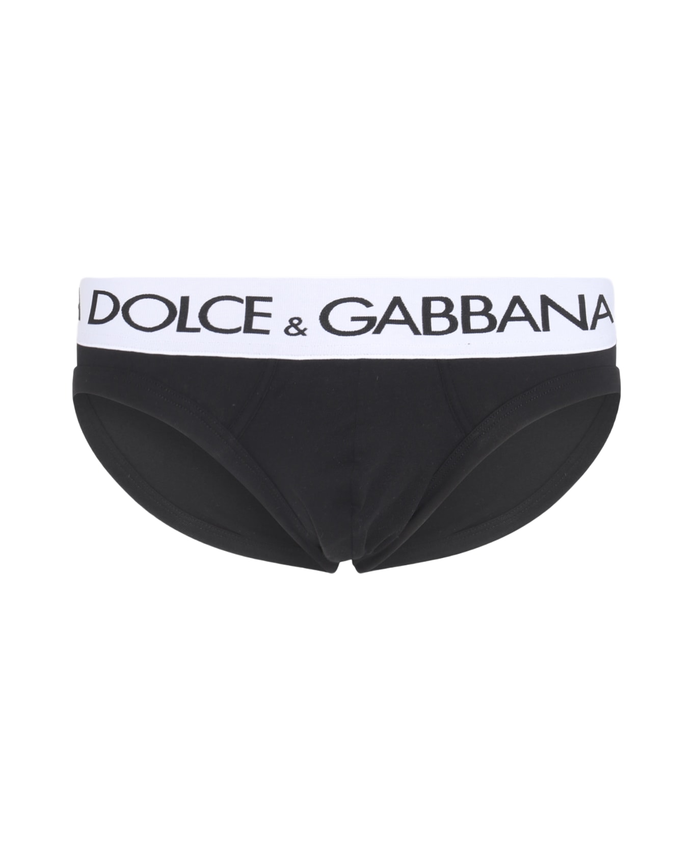 Dolce 
Gabbana Black Cotton Logo Briefs - Black