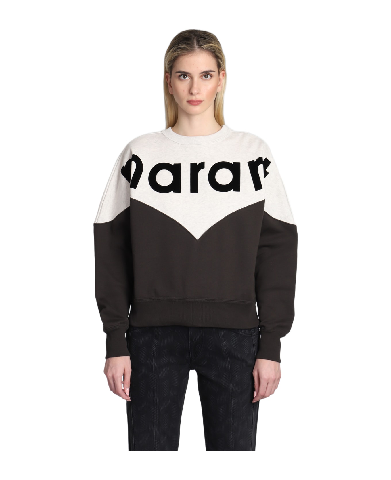 Marant Étoile Houston Sweatshirt In Black Cotton - black