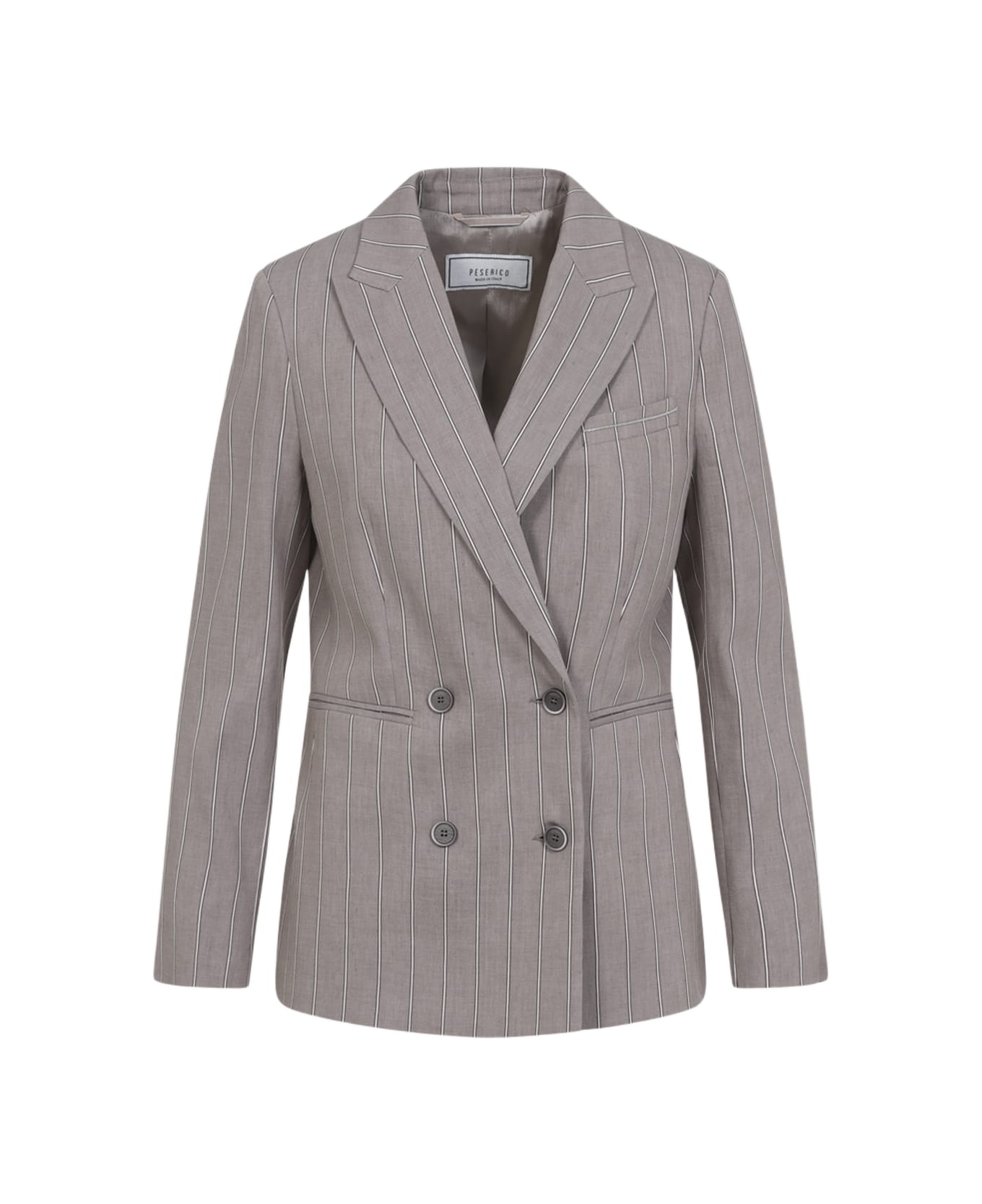 Peserico Linen Jacket - Marrone Argilla
