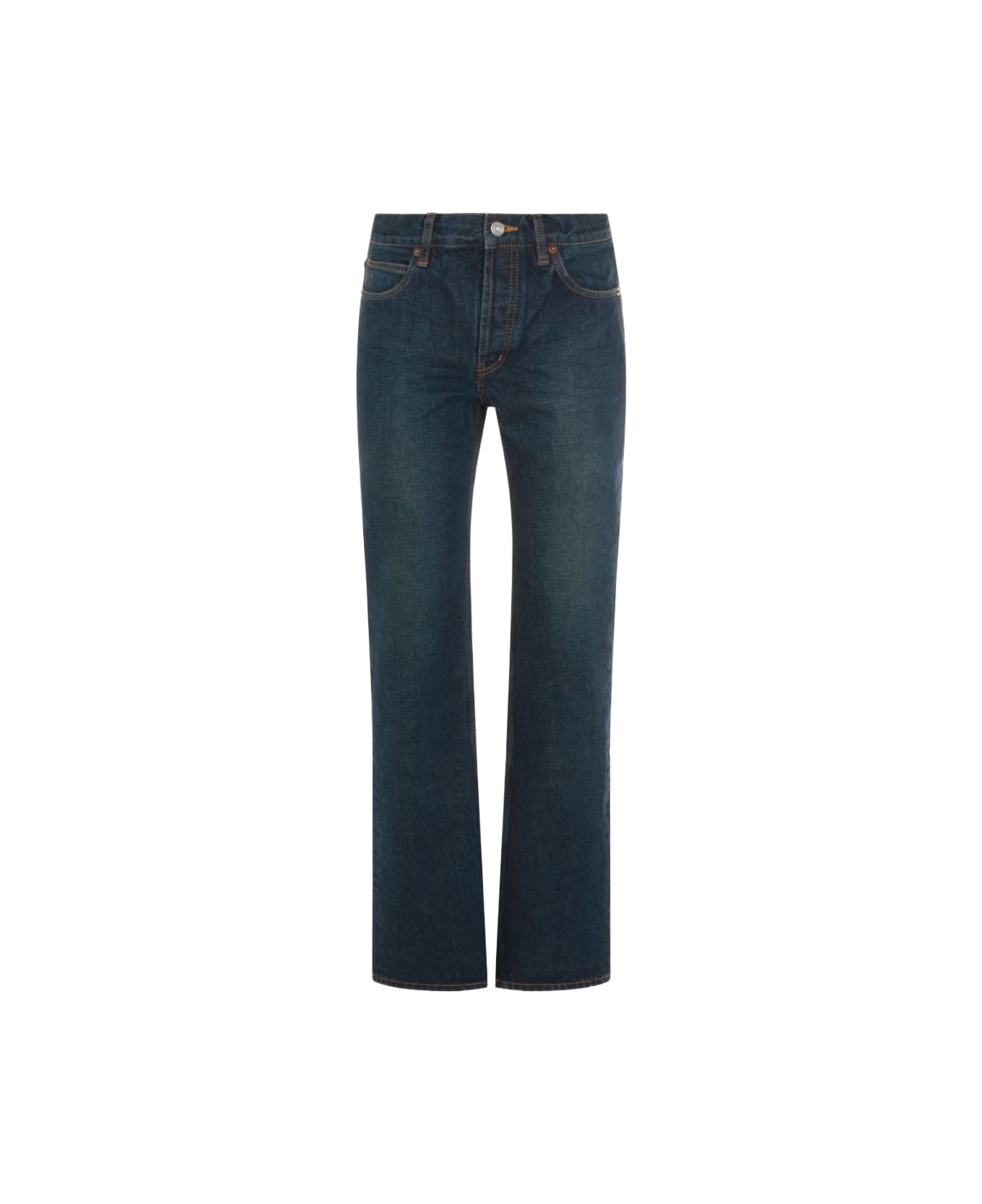 Saint Laurent Dark Blue Cotton Jeans - Blue