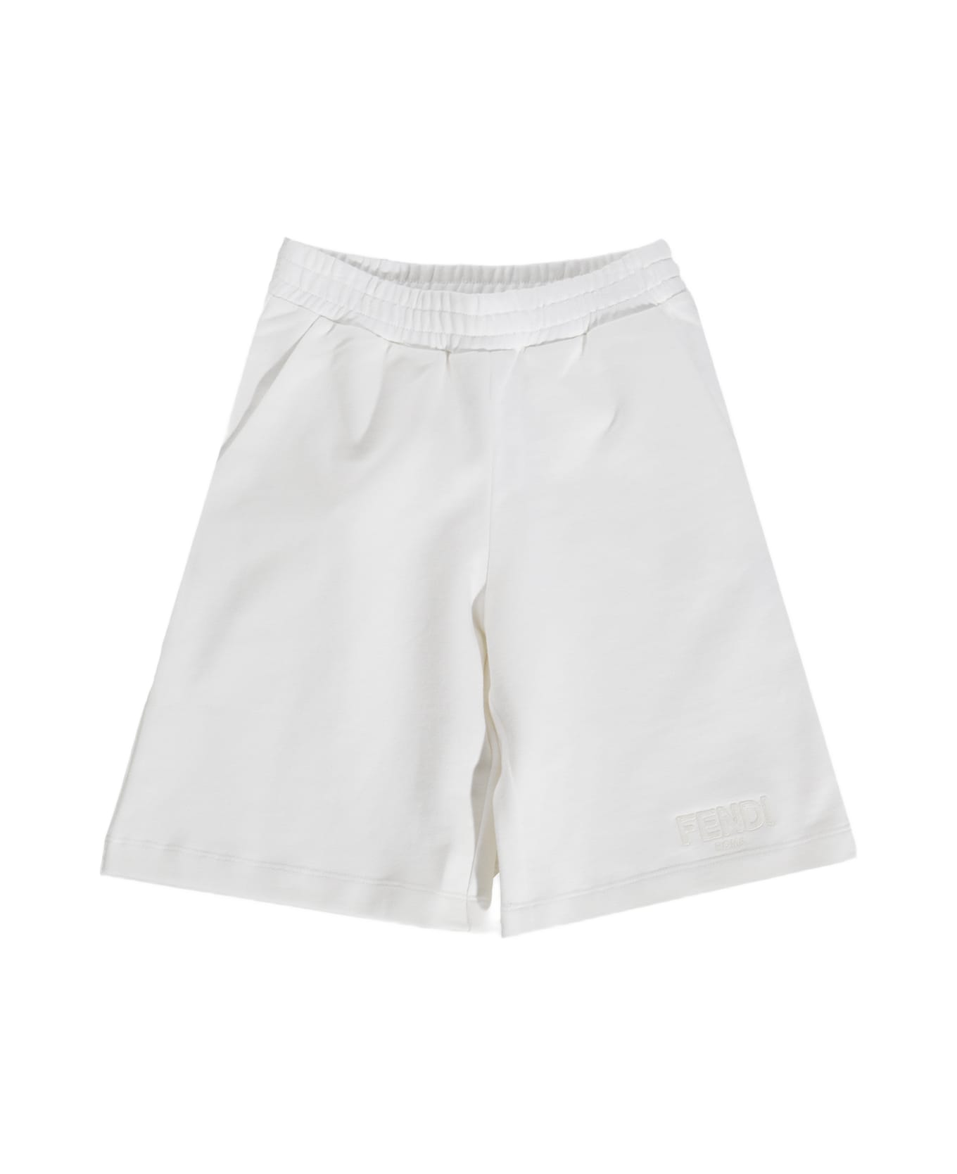 Fendi White Cotton Shorts - White