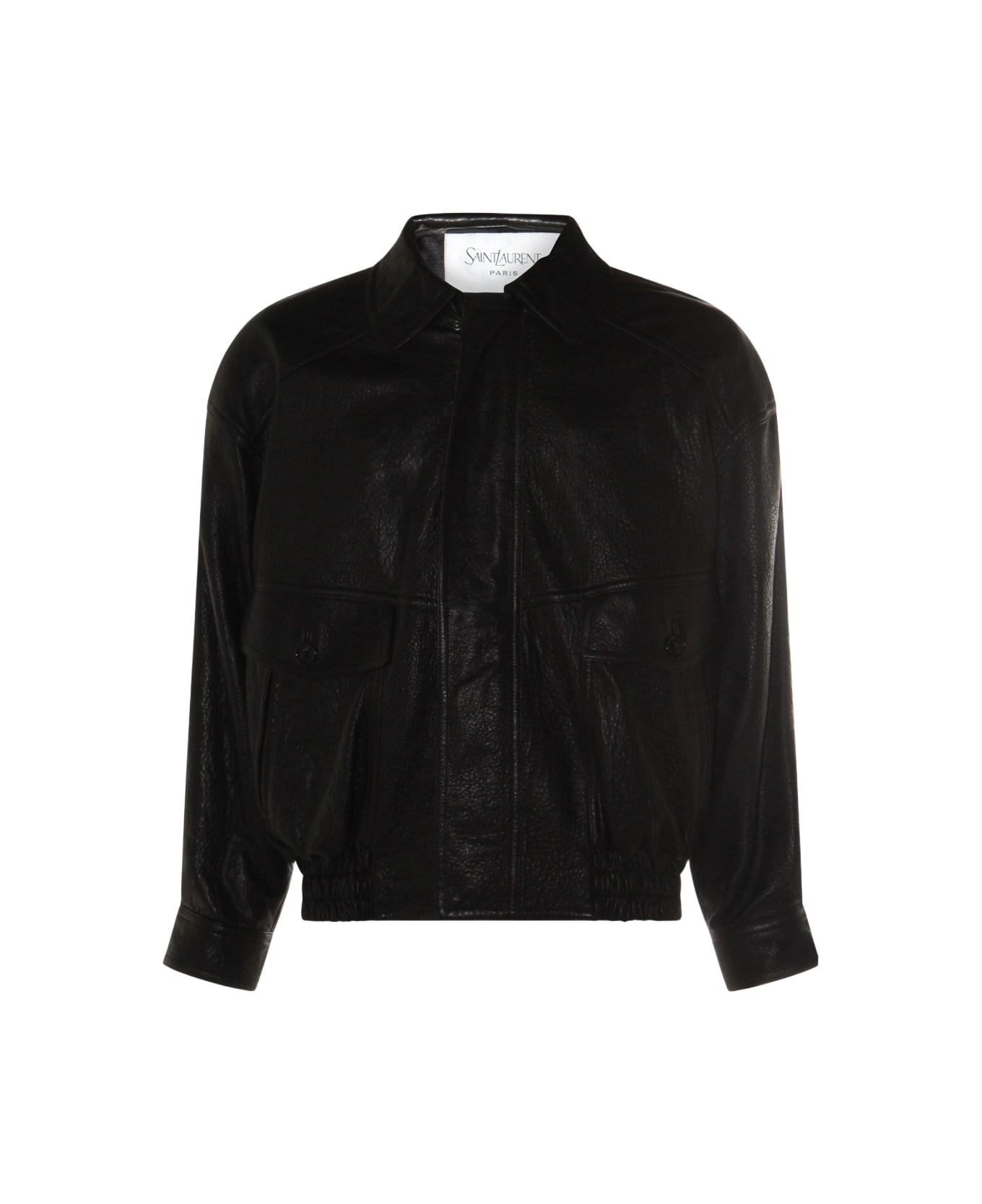 Saint Laurent Black Leather Jacket - Black