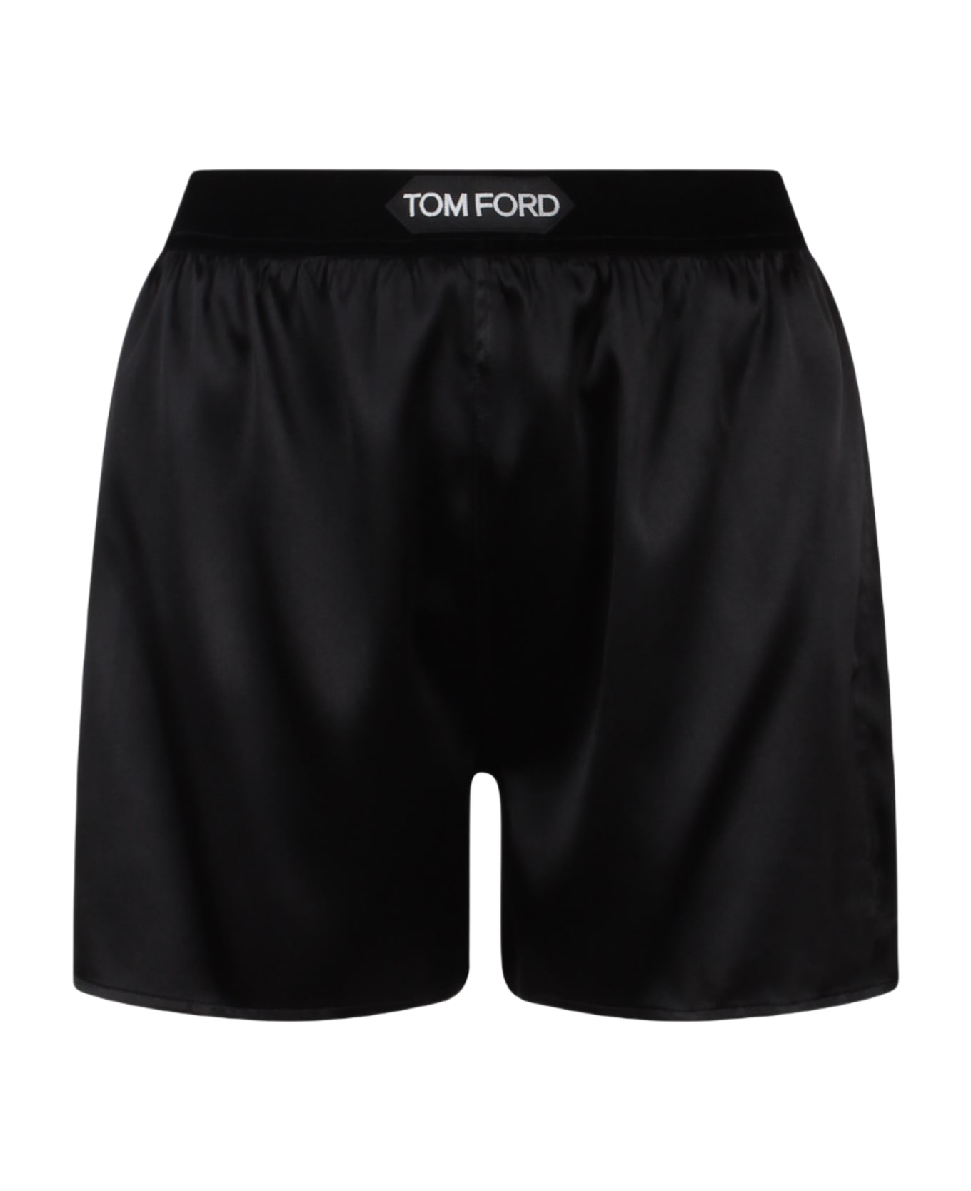 Tom Ford Stretch Silk Satin Boxer Shorts - Black