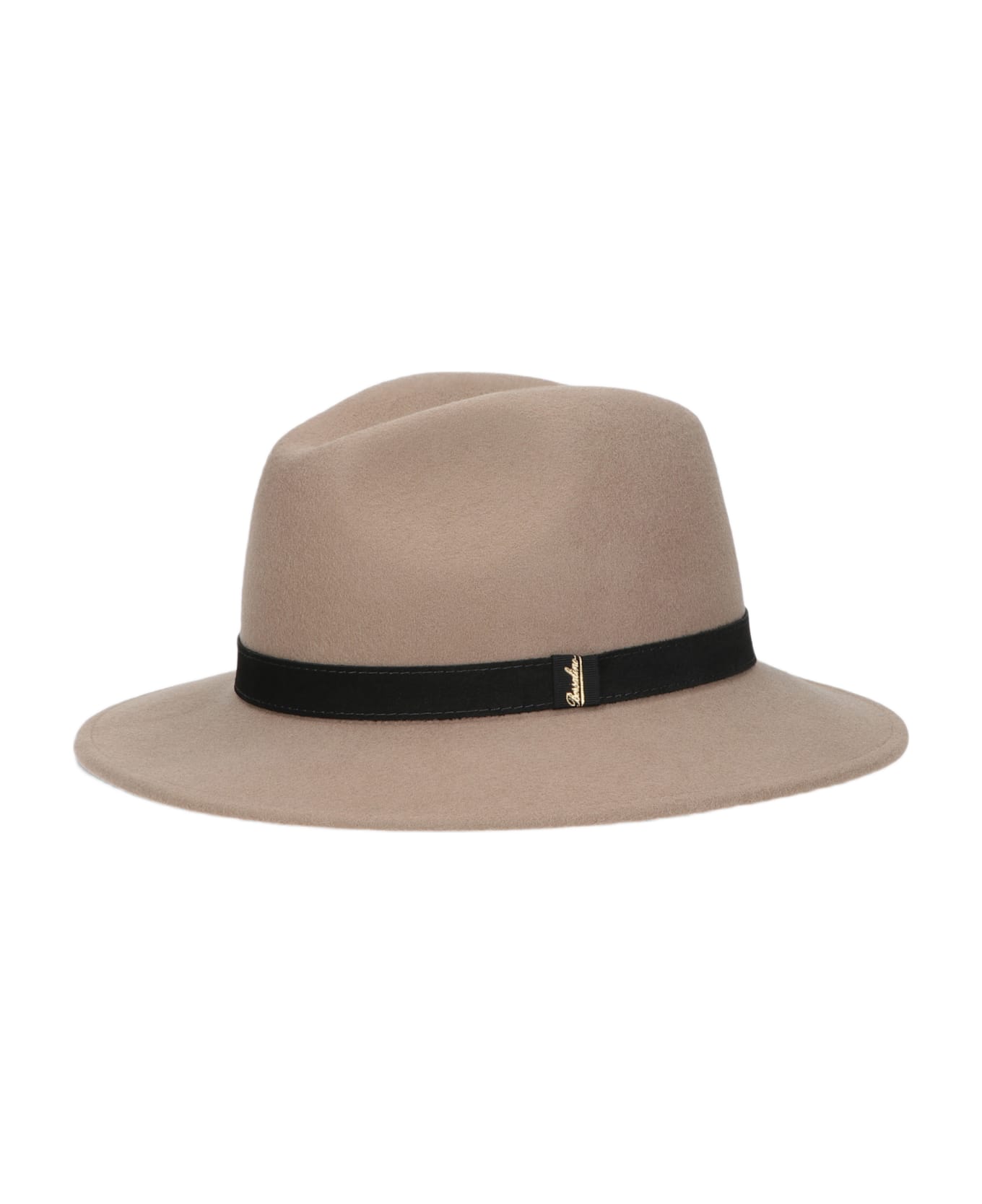 Borsalino Dario Crushable Wool Felt With Fleece Earflaps - BEIGE, BROWN HATBAND