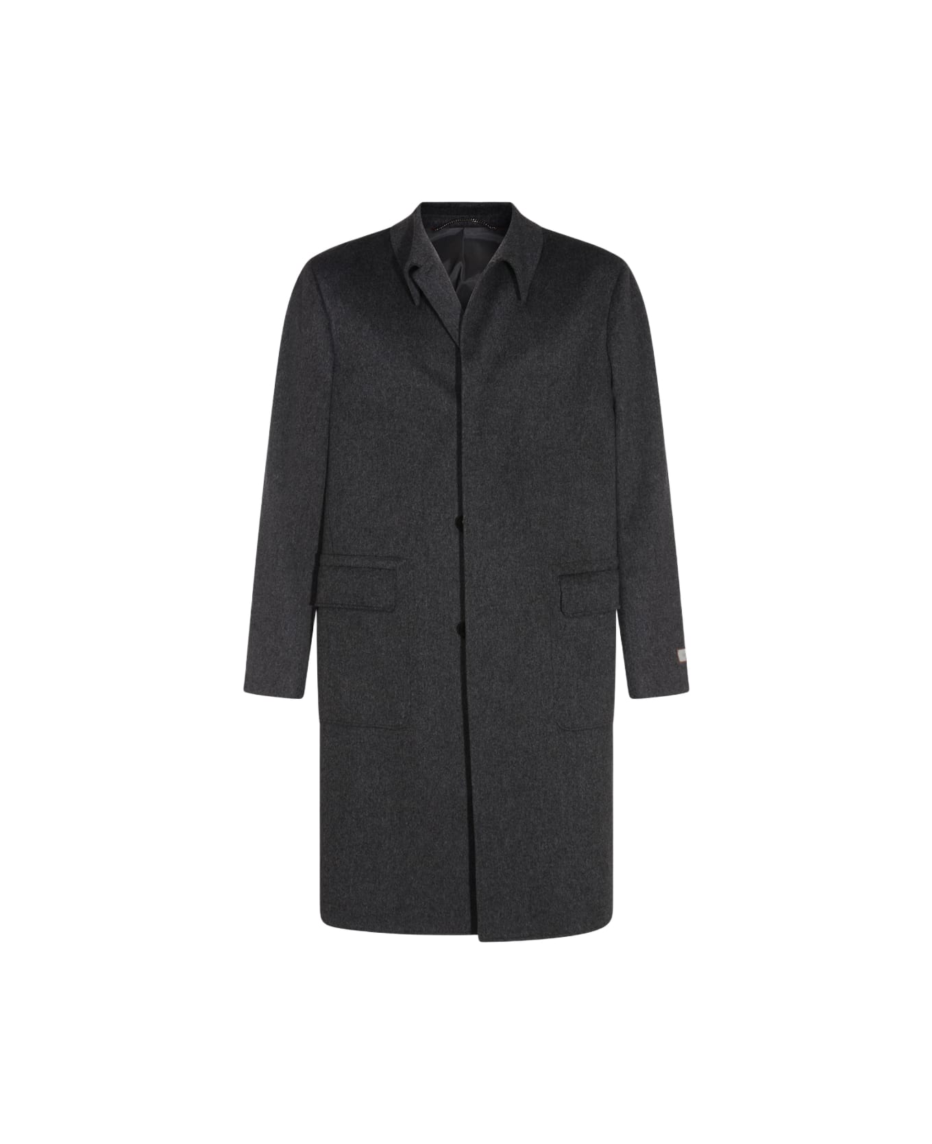 Canali Dark Grey Wool Coat