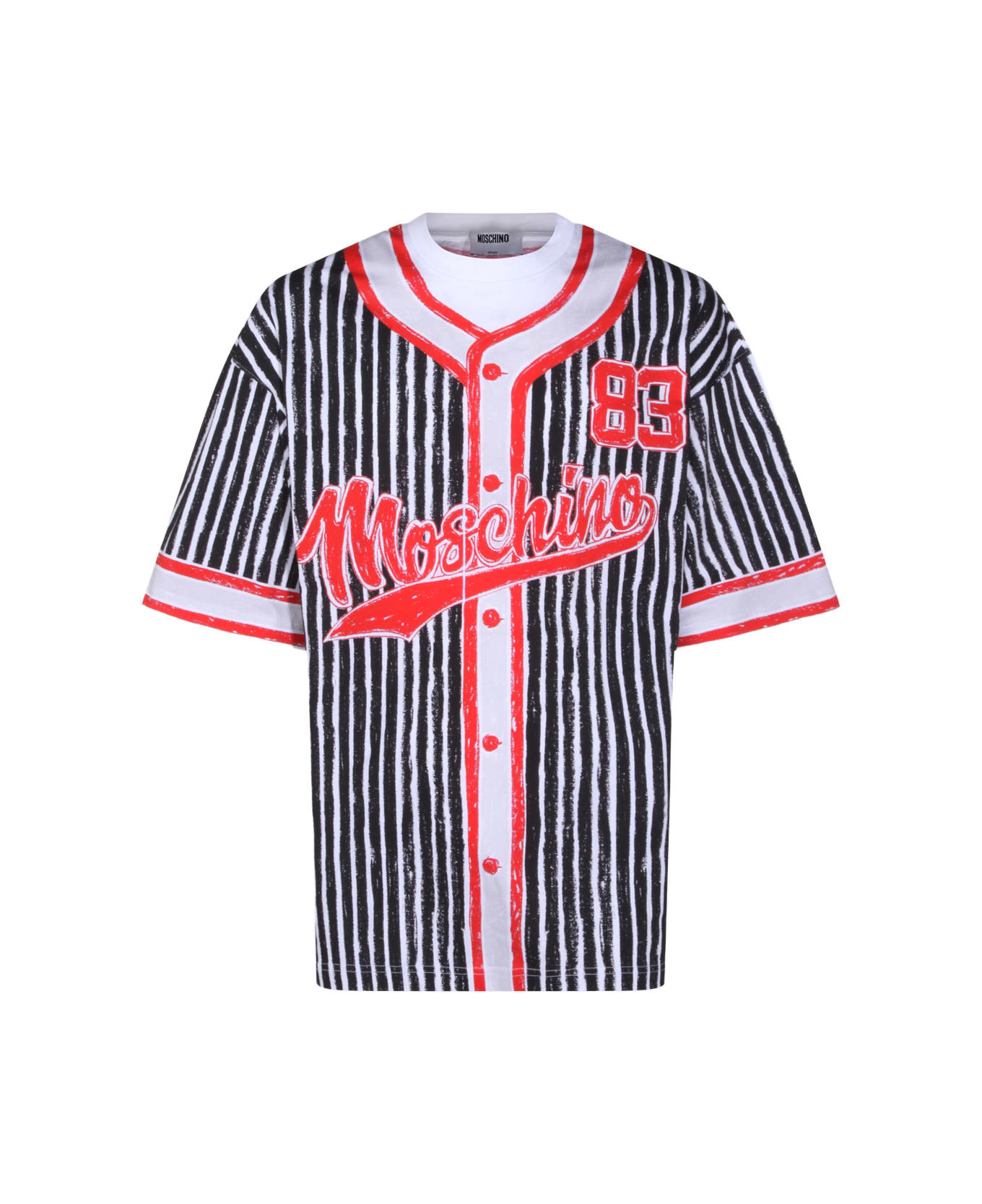Moschino Multicolor Cotton T-shirt - Red