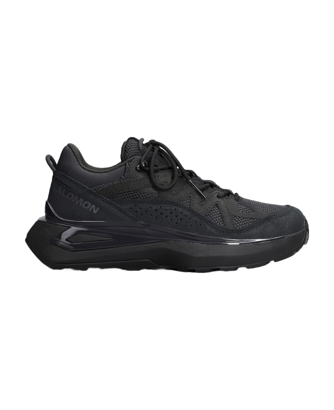 Salomon Odyssey Elmt Low Sneakers In Black Synthetic Fibers - black
