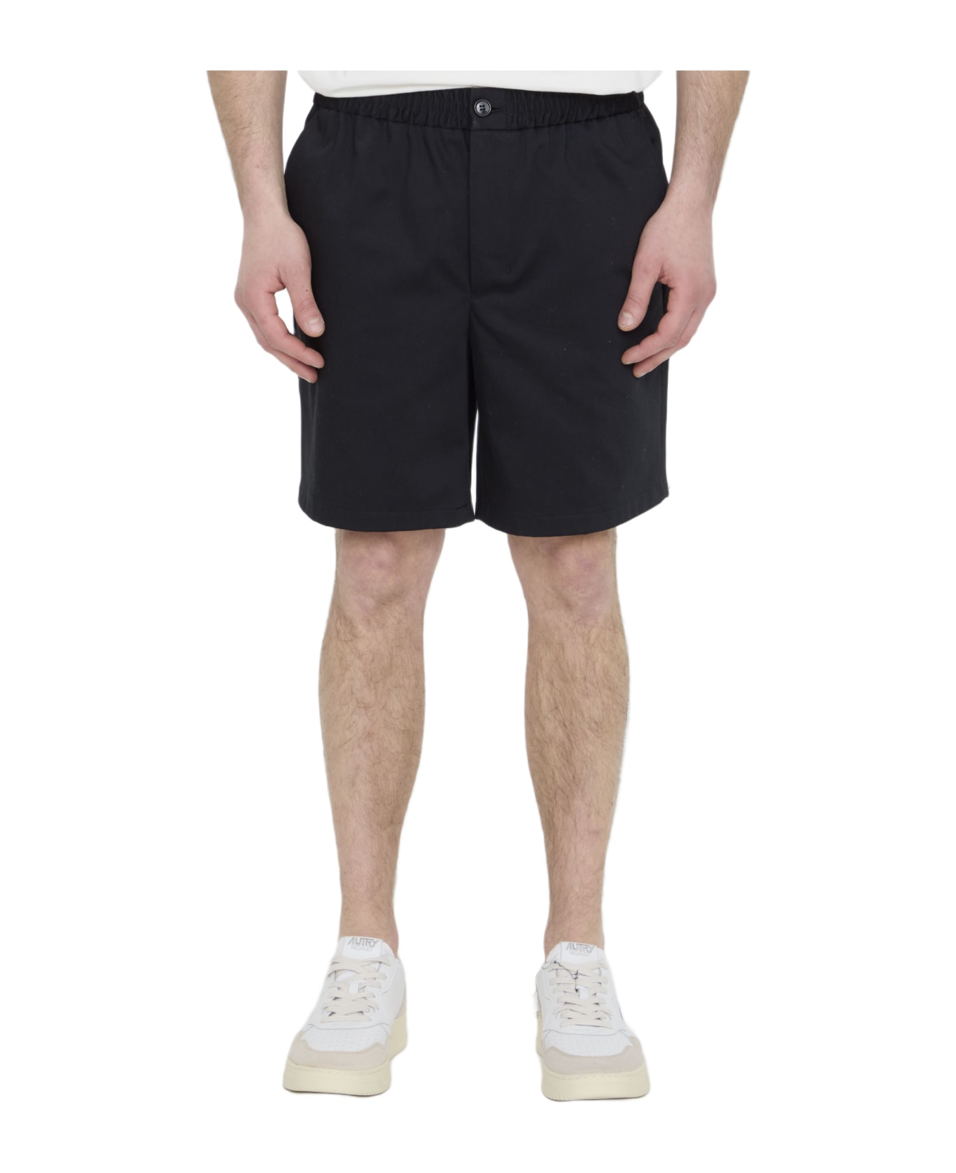 Ami Alexandre Mattiussi Cotton Bermuda Shorts - 001 BLACK