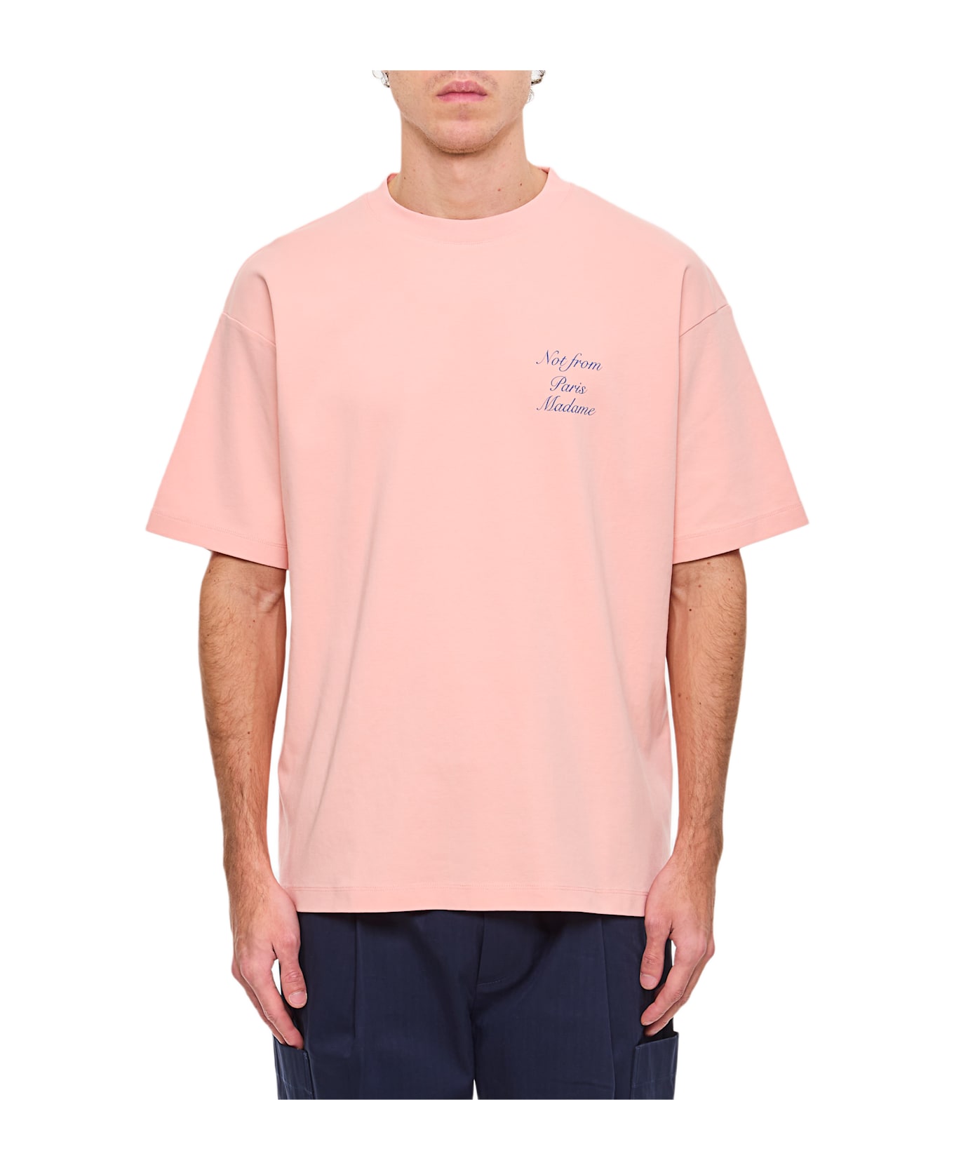 Drôle de Monsieur T- Shirt Slogan Cursive - Pink