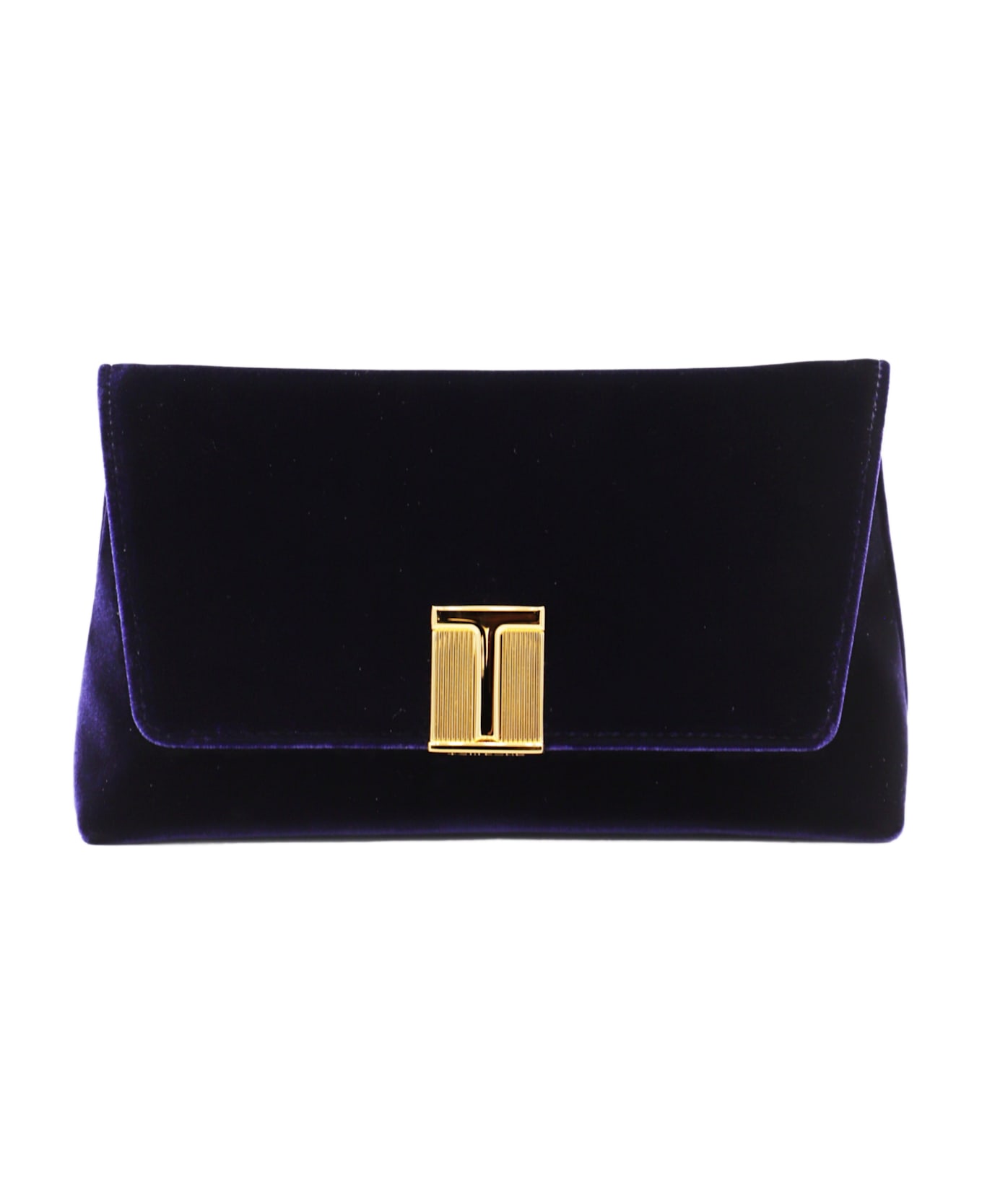 Tom Ford Dark Blue Velvet Shoulder Bag - INK