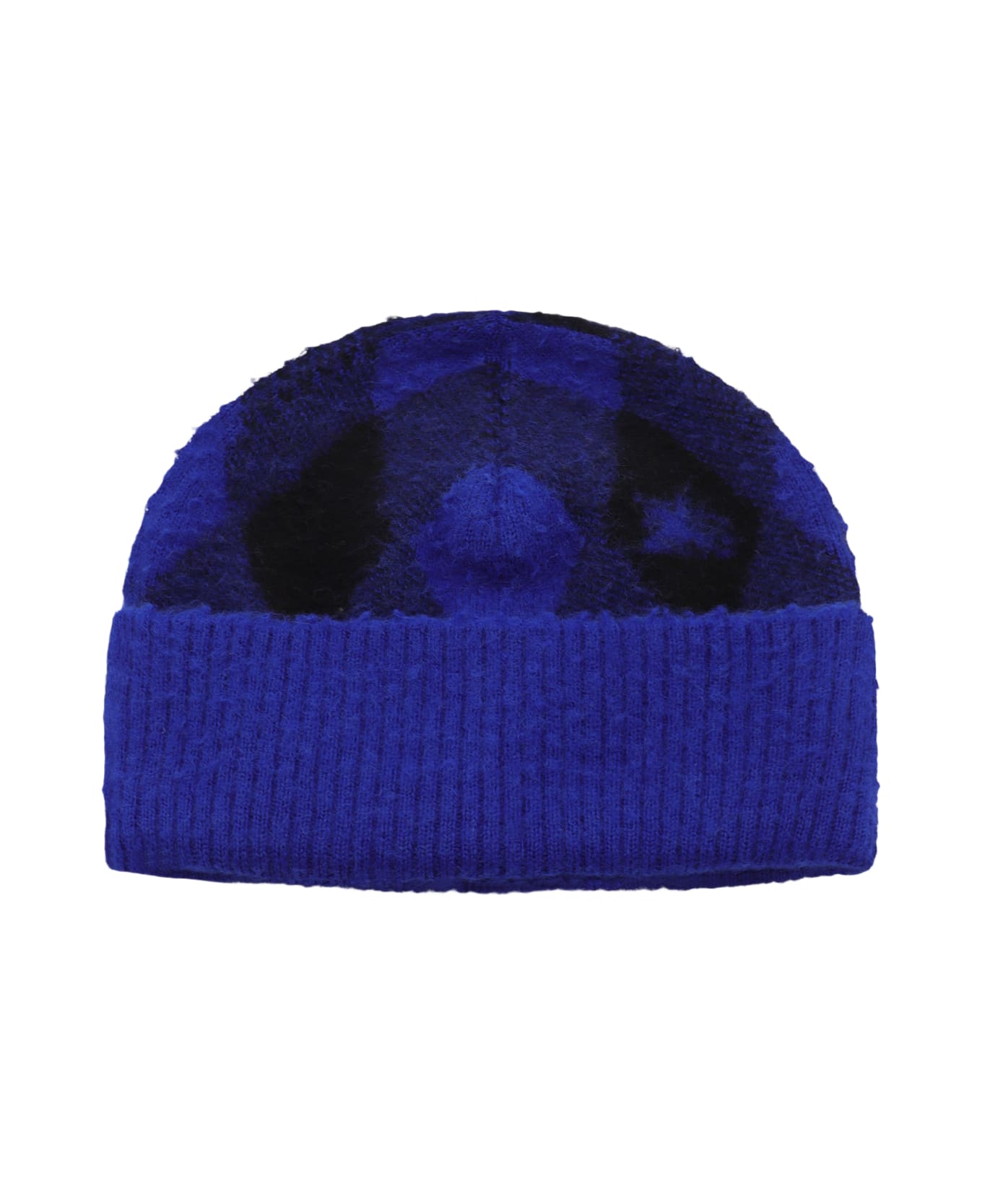 Burberry Blue And Black Wool Hat - Knight/black