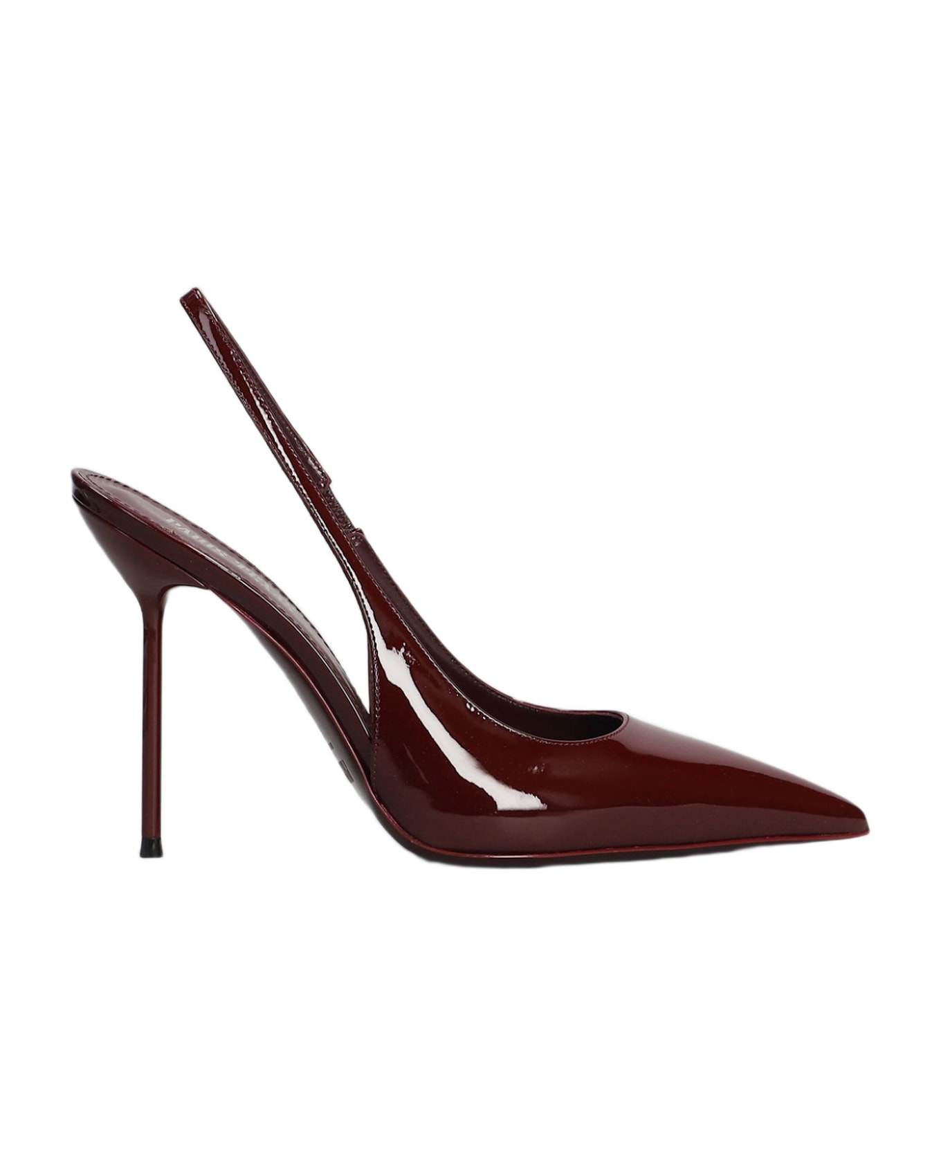 Paris Texas Lidia Slingback Pumps In Bordeaux Patent Leather - bordeaux