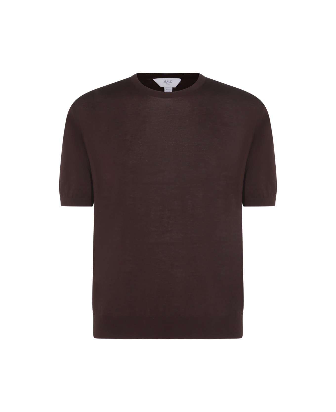 Malo Brown Cotton T-shirt - Brown