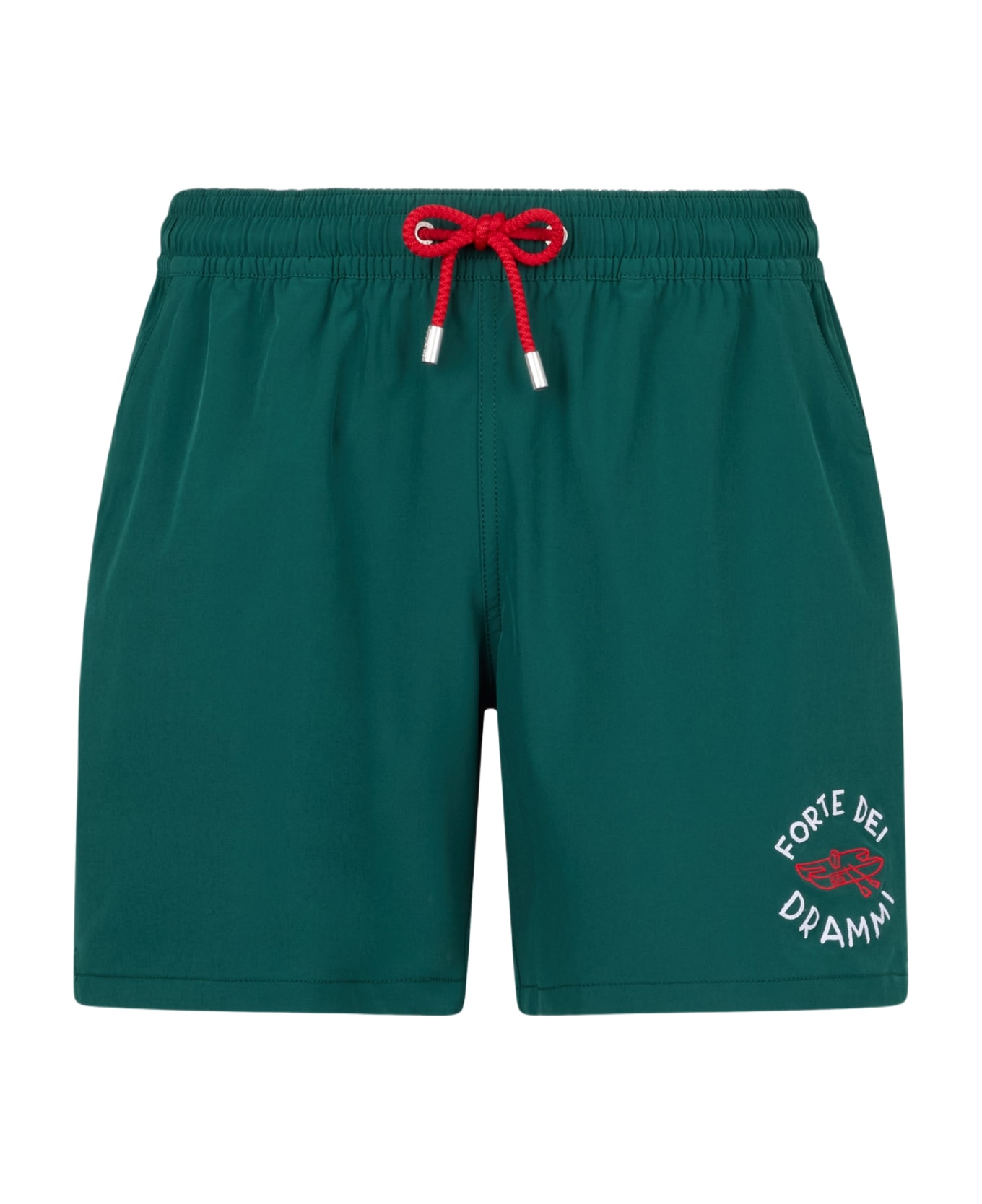 MC2 Saint Barth Classic Stretch Comfort Swim Shorts With Forte Dei Drammi Embroidery | Insulti Luminosi Special Edition - GREEN