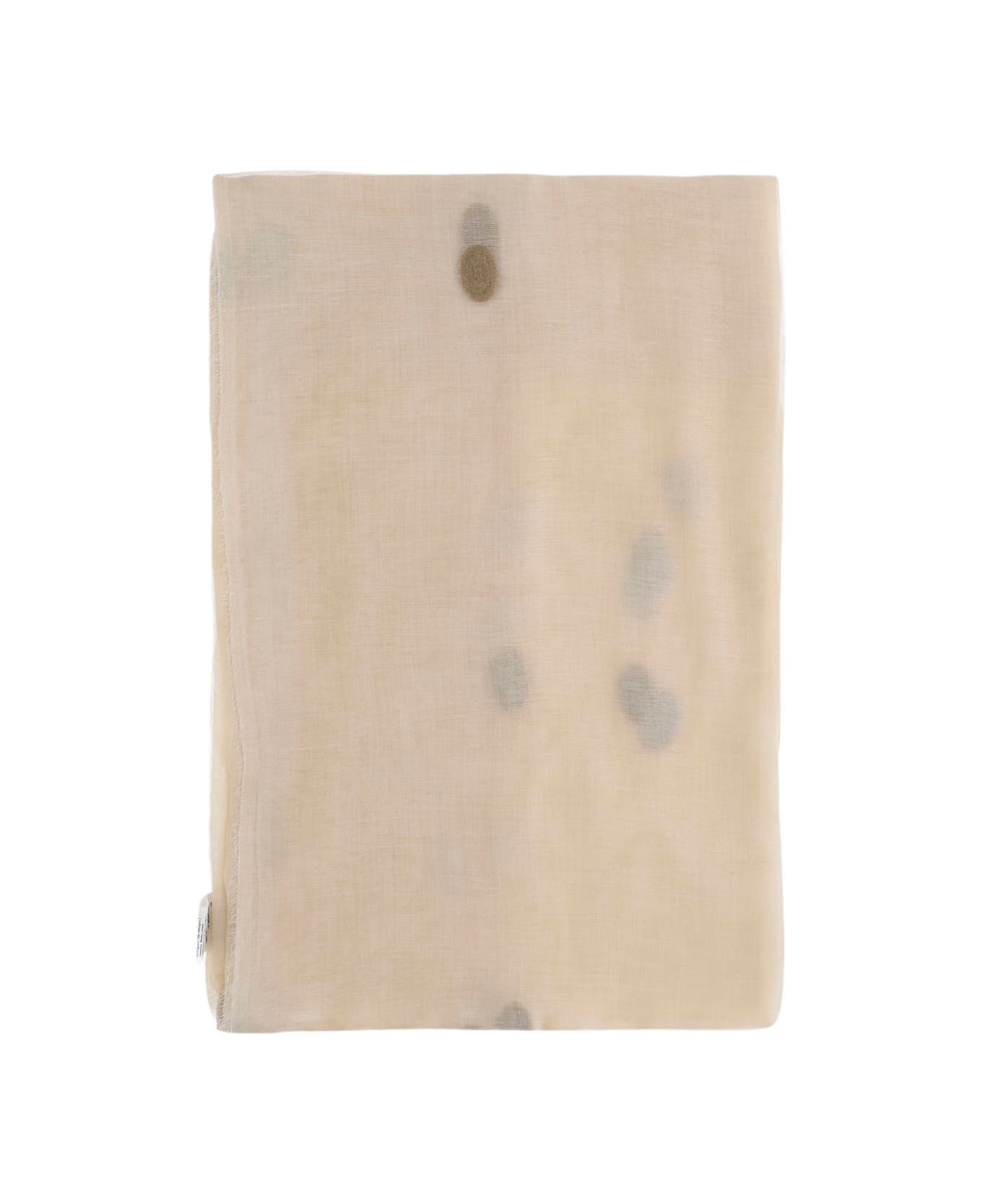 Faliero Sarti New Bonghino Silk Blend Scarf With Polka Dot Pattern - Beige