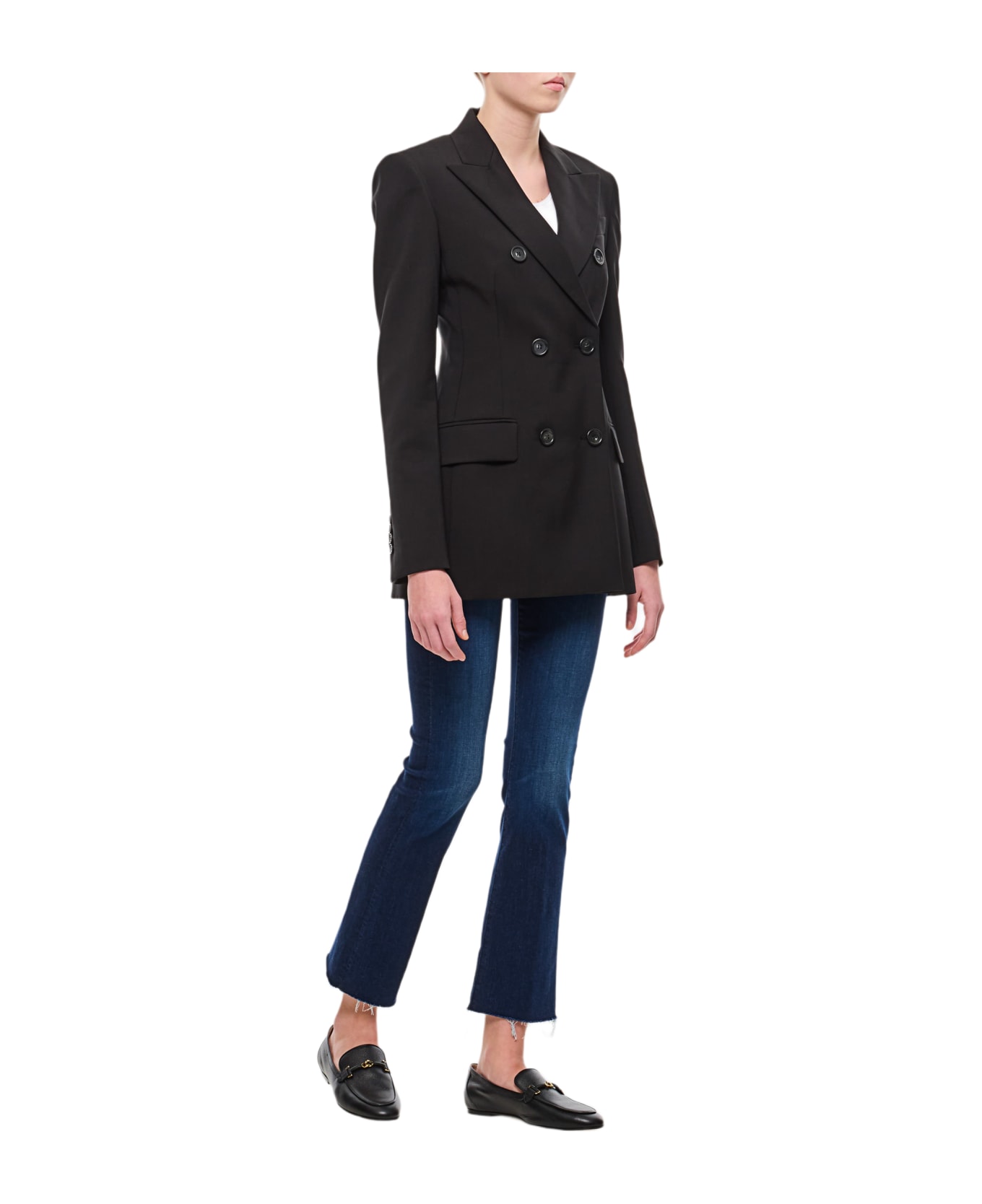 SportMax Adamo Double Breasted Blazer - Black