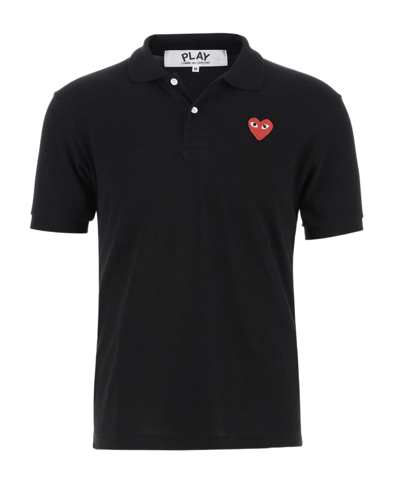 Comme des Garçons Cotton Polo Shirt With Logo - Black