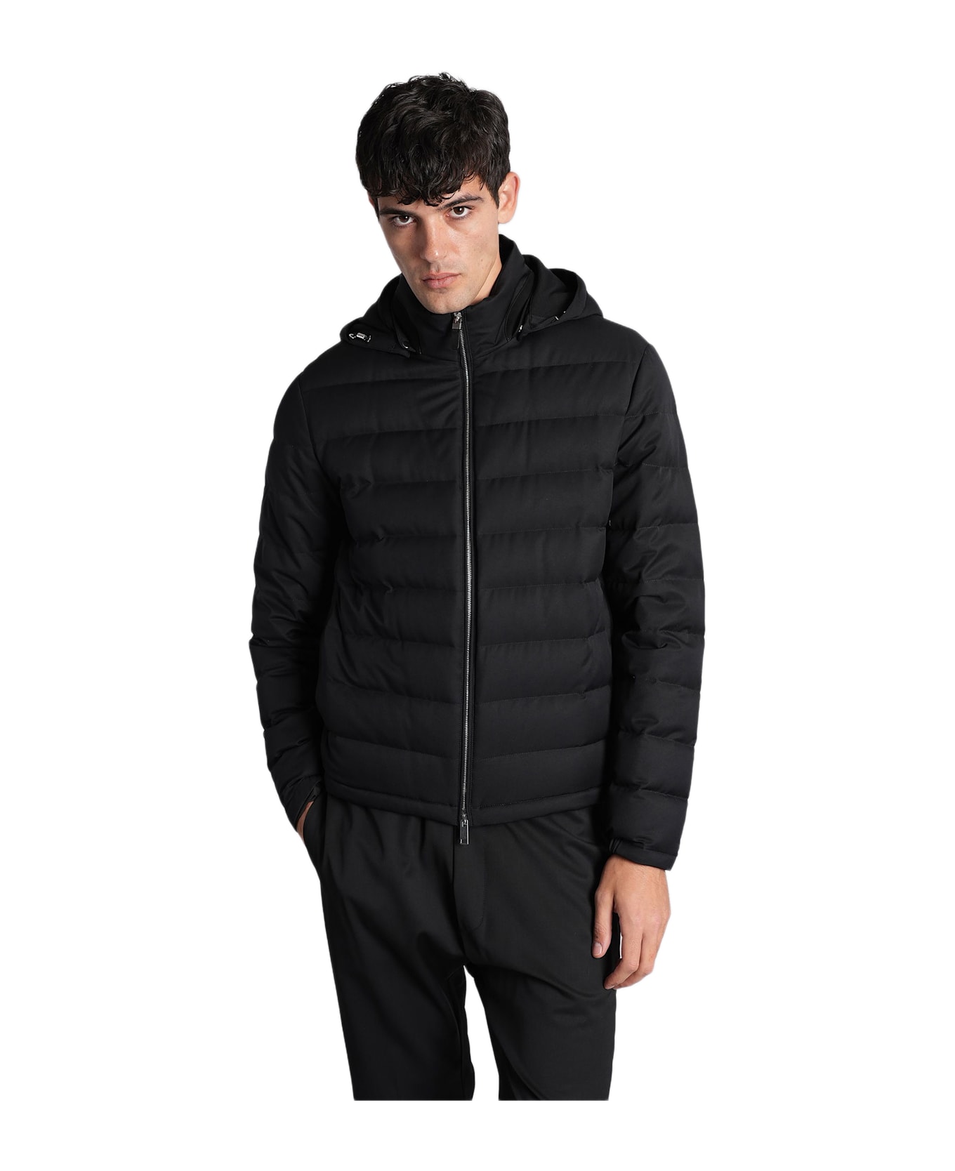 Zegna Puffer In Black Polyester - black