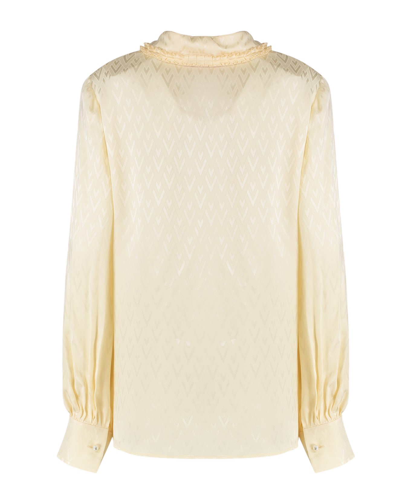 Valentino Garavani Toute La V Silk Shirt - panna