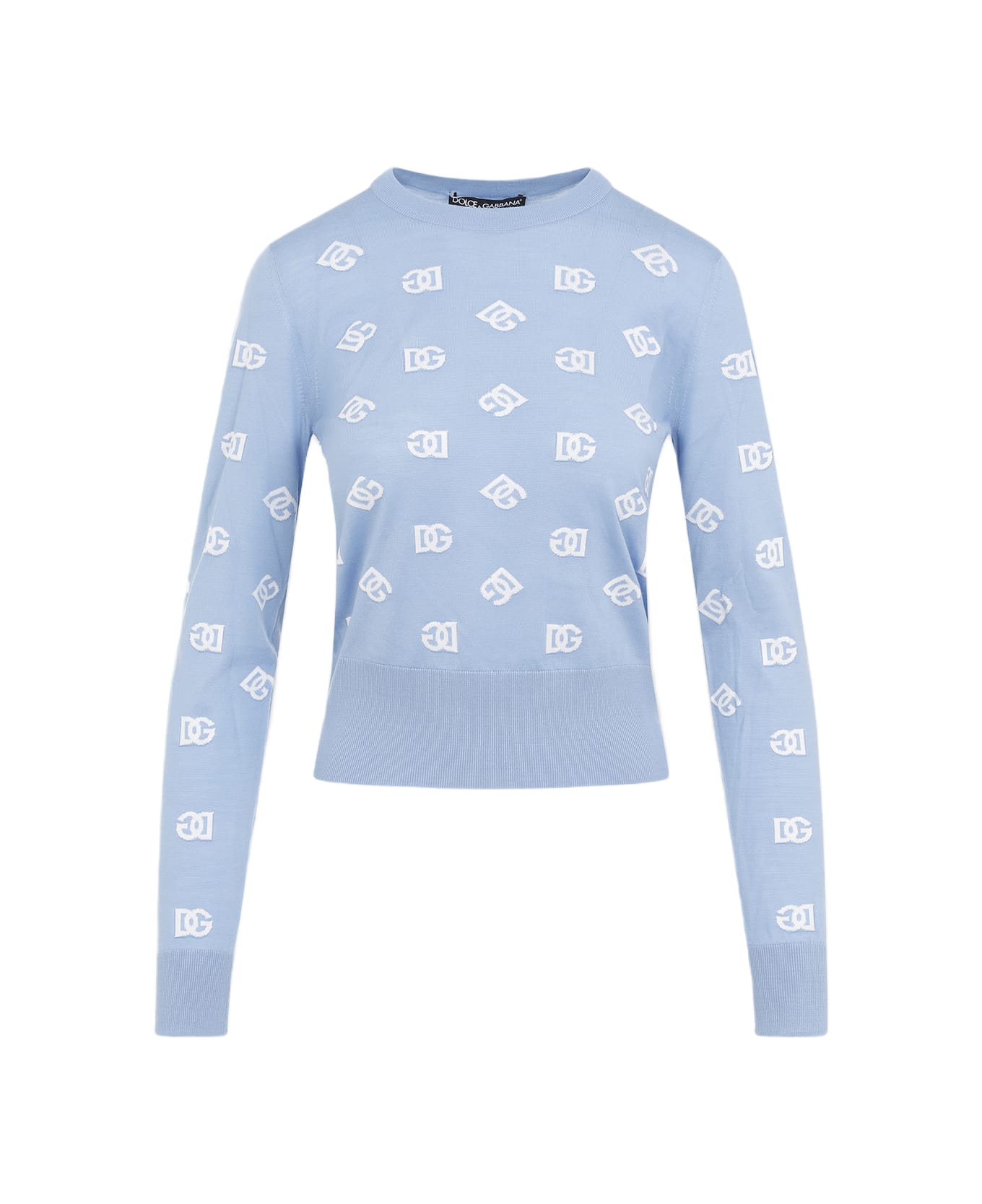Dolce & Gabbana Pullover Logo - Celeste Chiaro