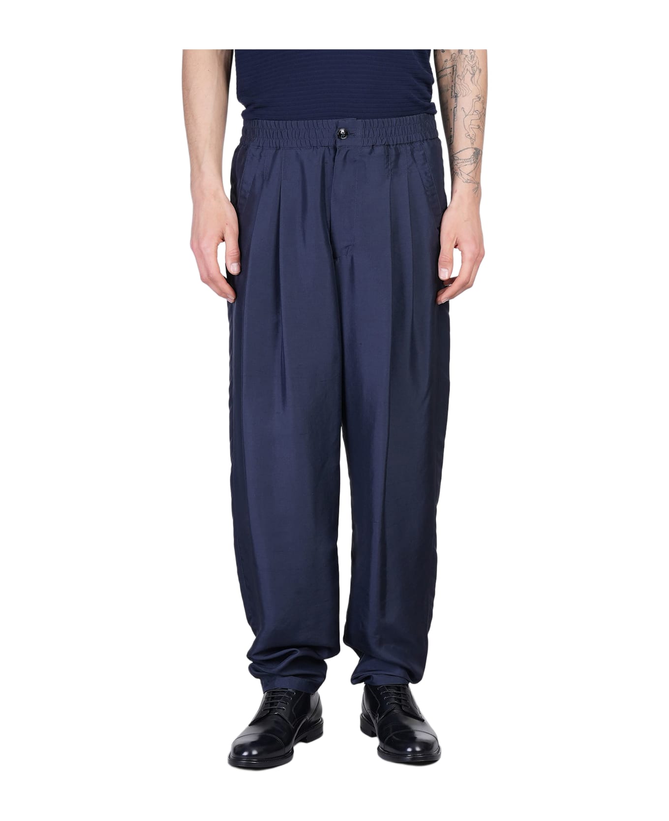 Giorgio Armani Brown Viscose Casual Pants main image 0