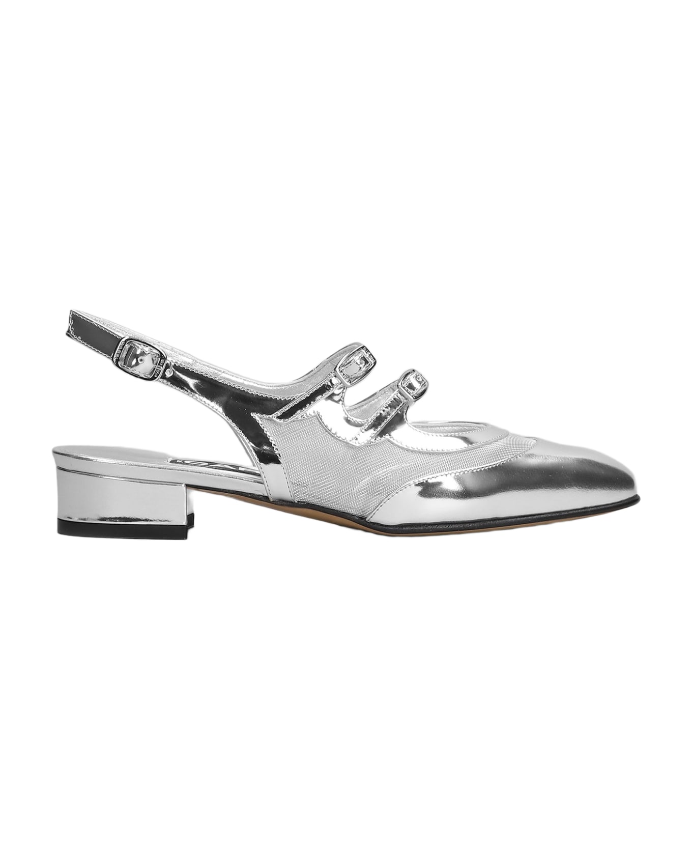 Carel Pechenight Ballet Flats In Silver Leather - silver