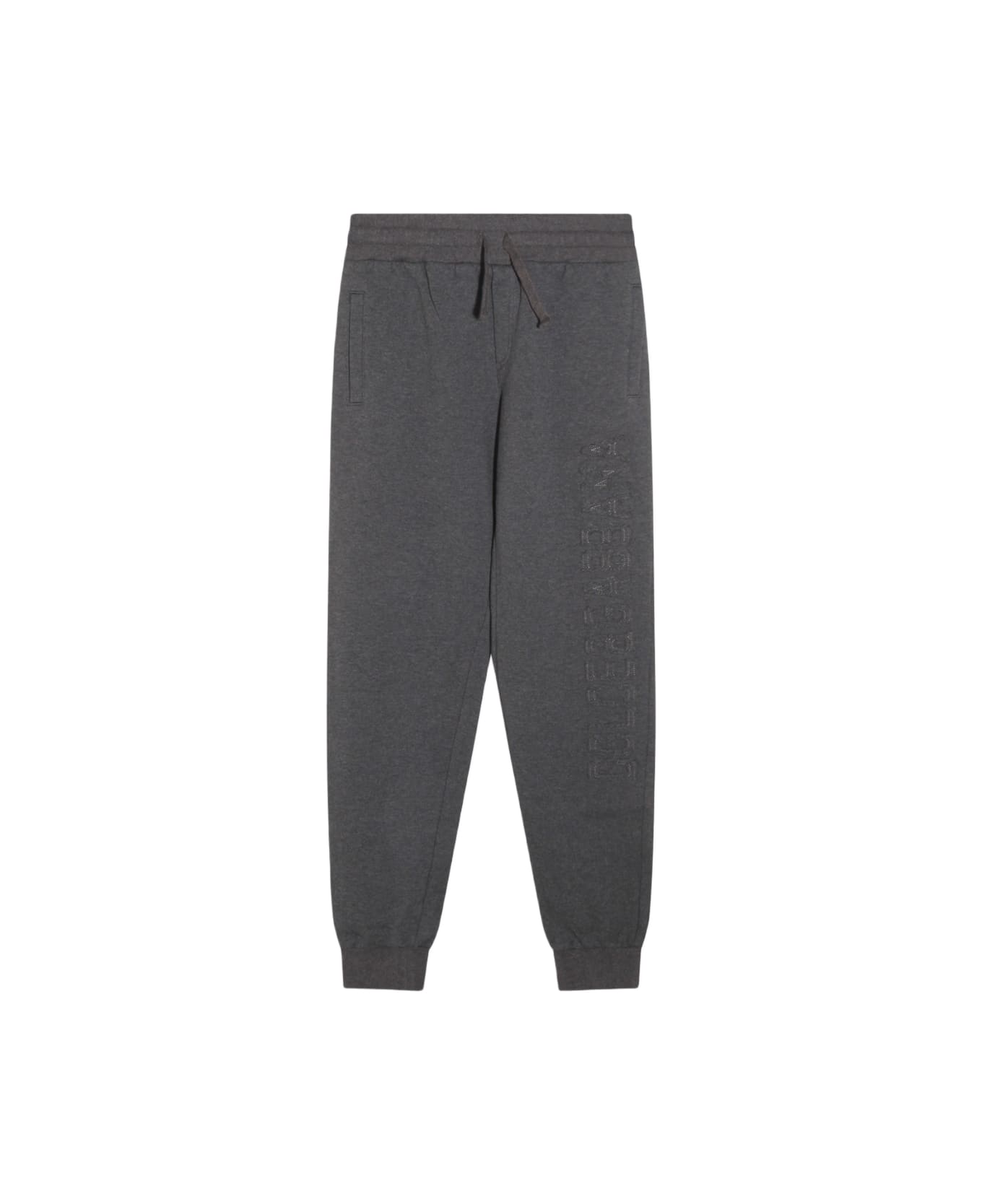 Dolce 
Gabbana Grey Cotton Pants - Melange grigio