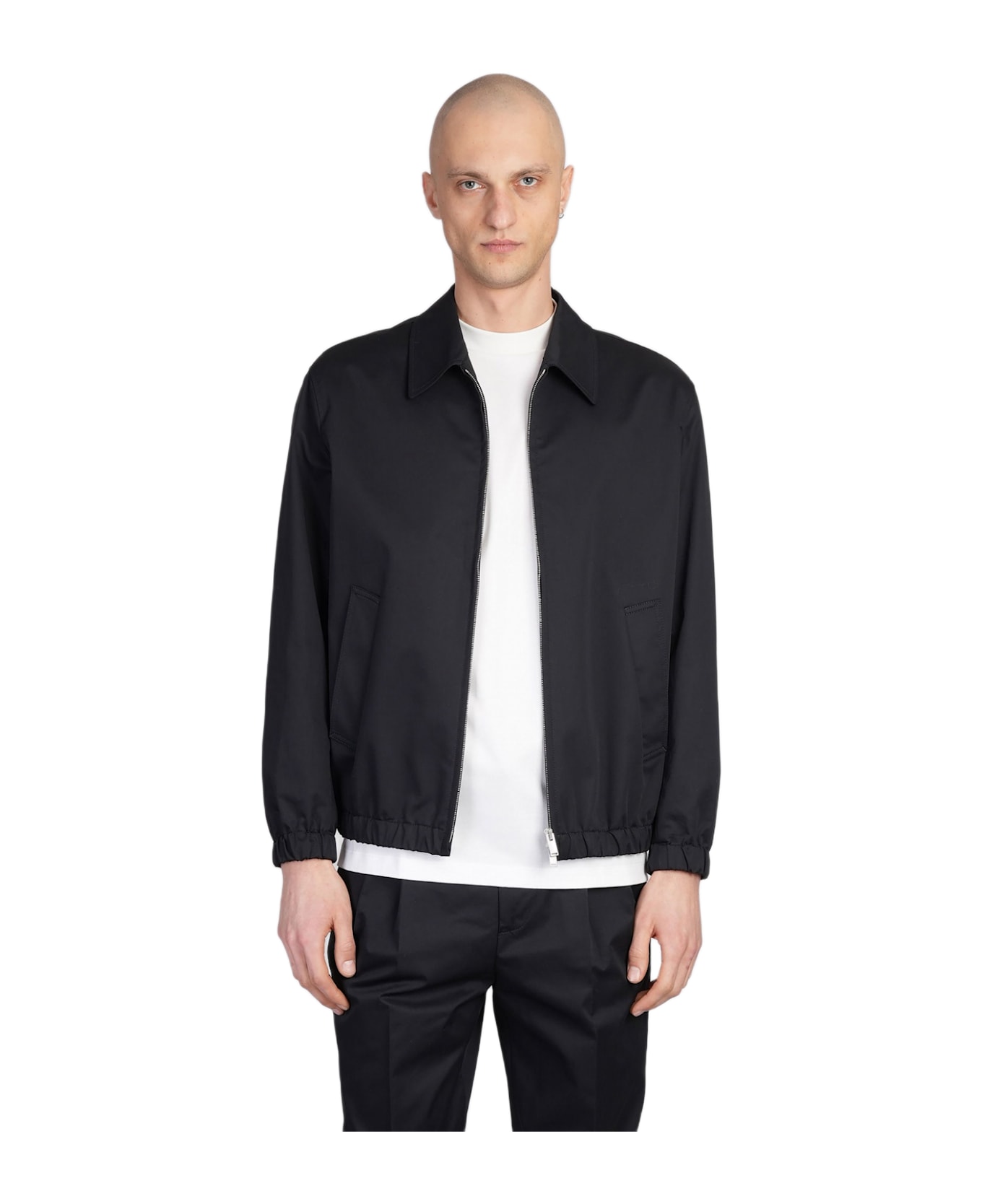 Lardini Casual Jacket In Black Cotton - black