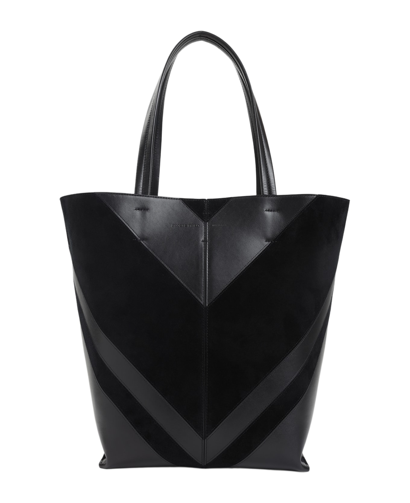 Phoebe Philo Pot Cabas Tote Bag - Bks Black Silver