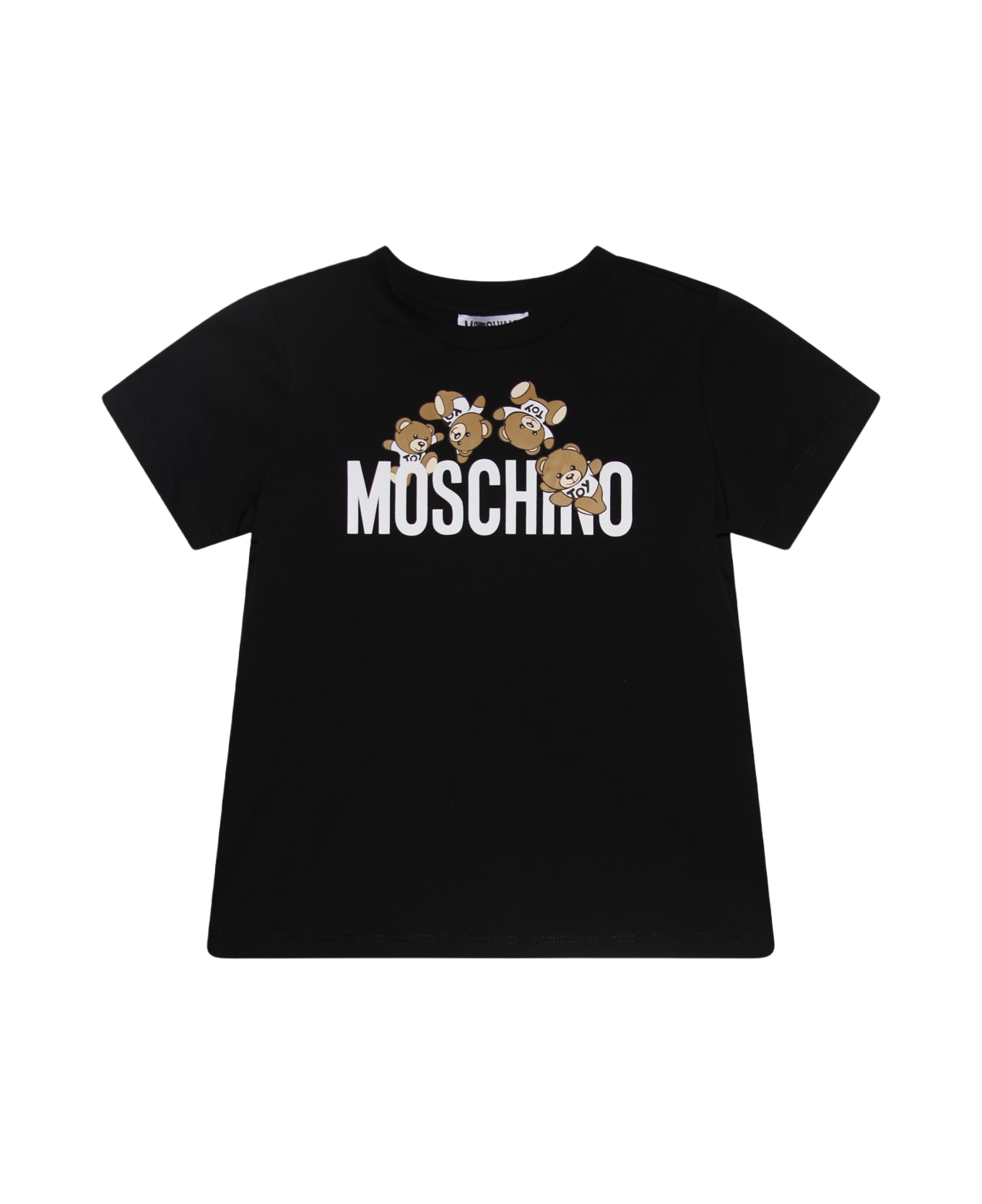 Moschino Black Multicolour Cotton T-shirt - Nero