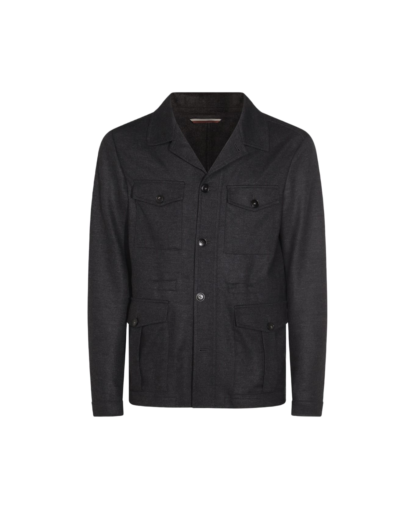 Canali Grey Wool Casual Jacket