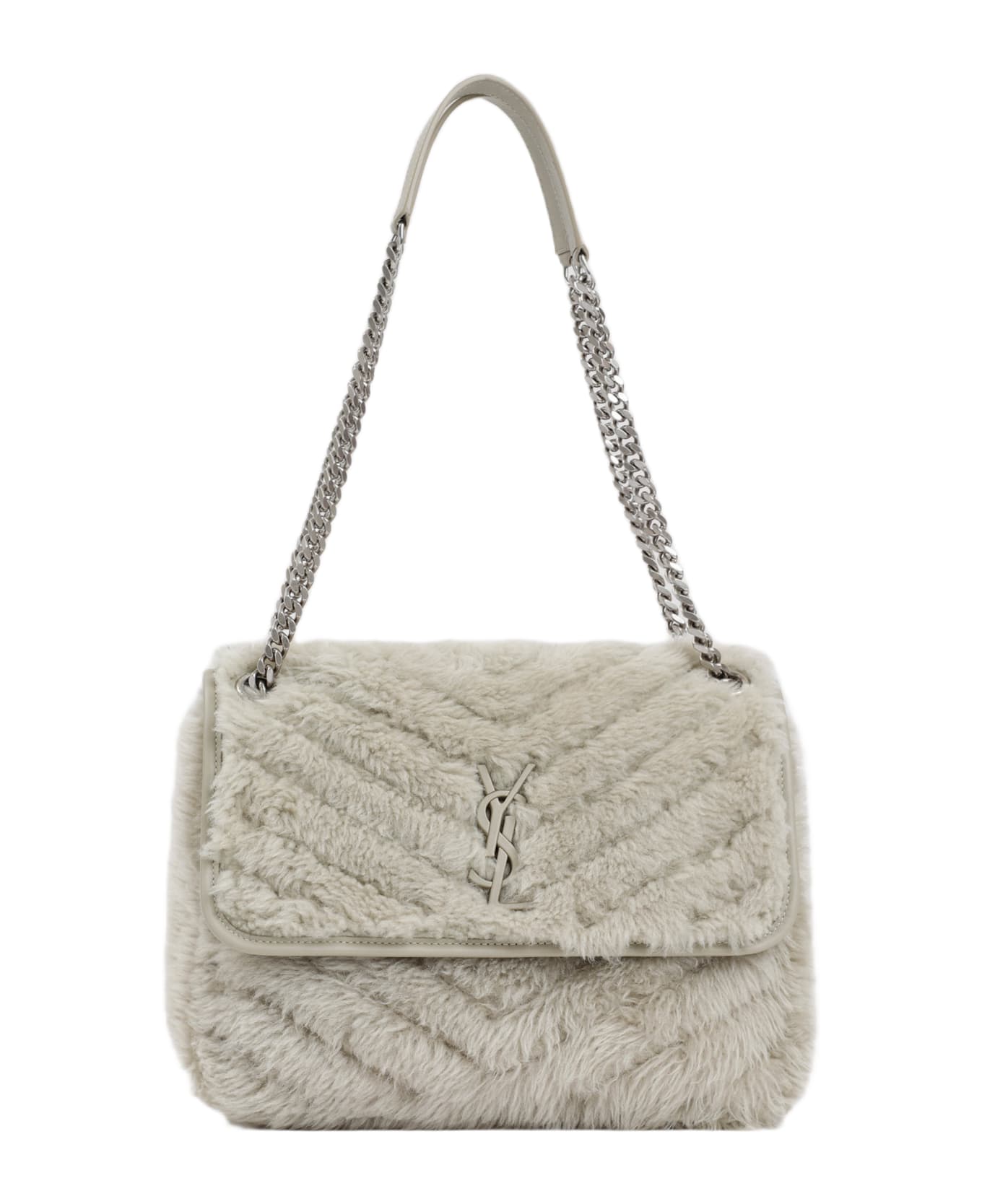 Saint Laurent Shearling Niki Bag - Sidewalk