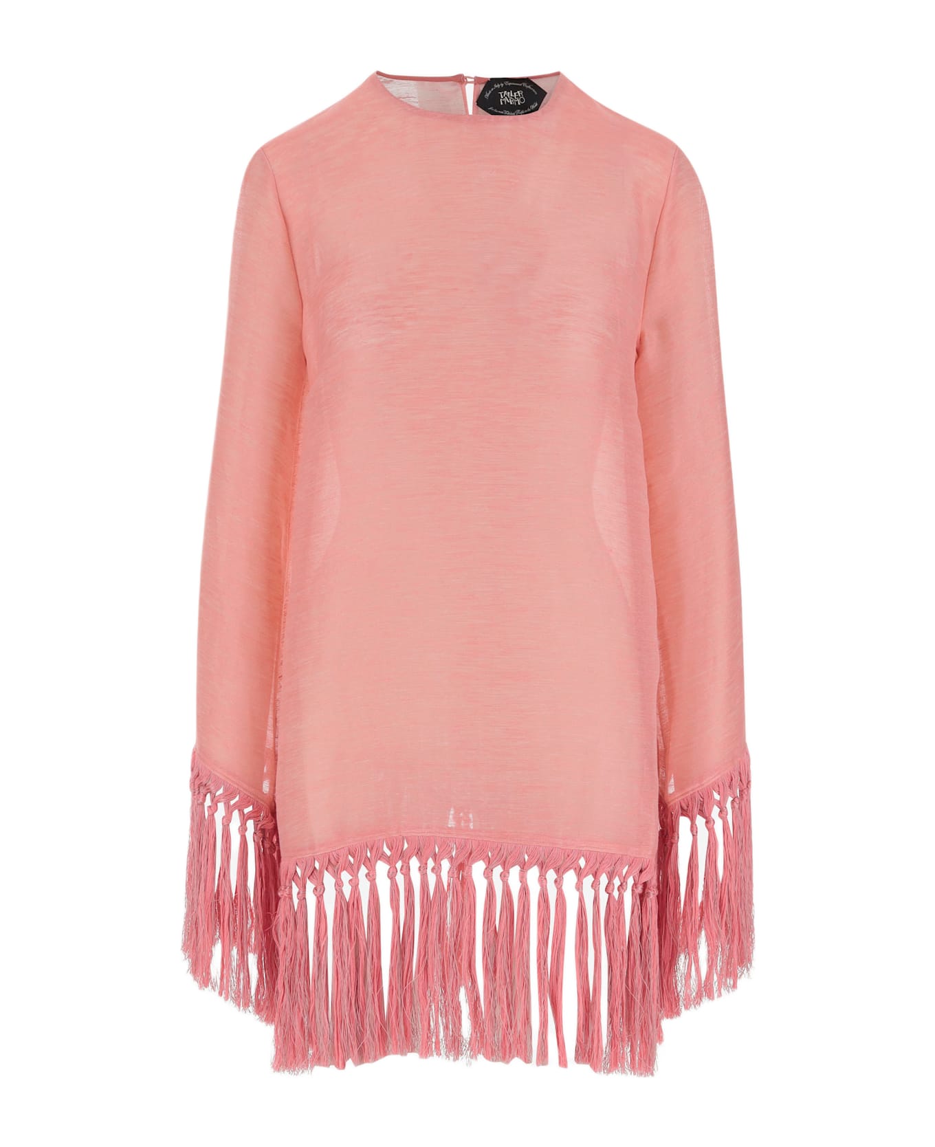 Taller Marmo Claudia Dress With Fringes - Pink