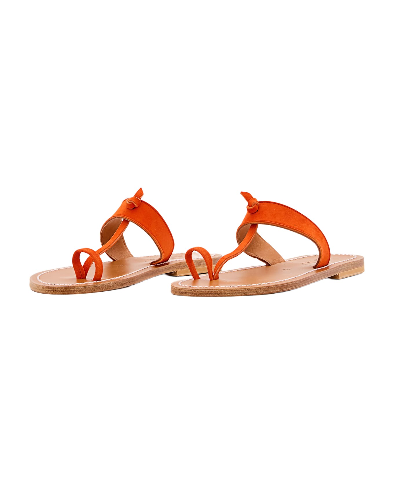 K.Jacques Ganges Leather Sandal - Orange