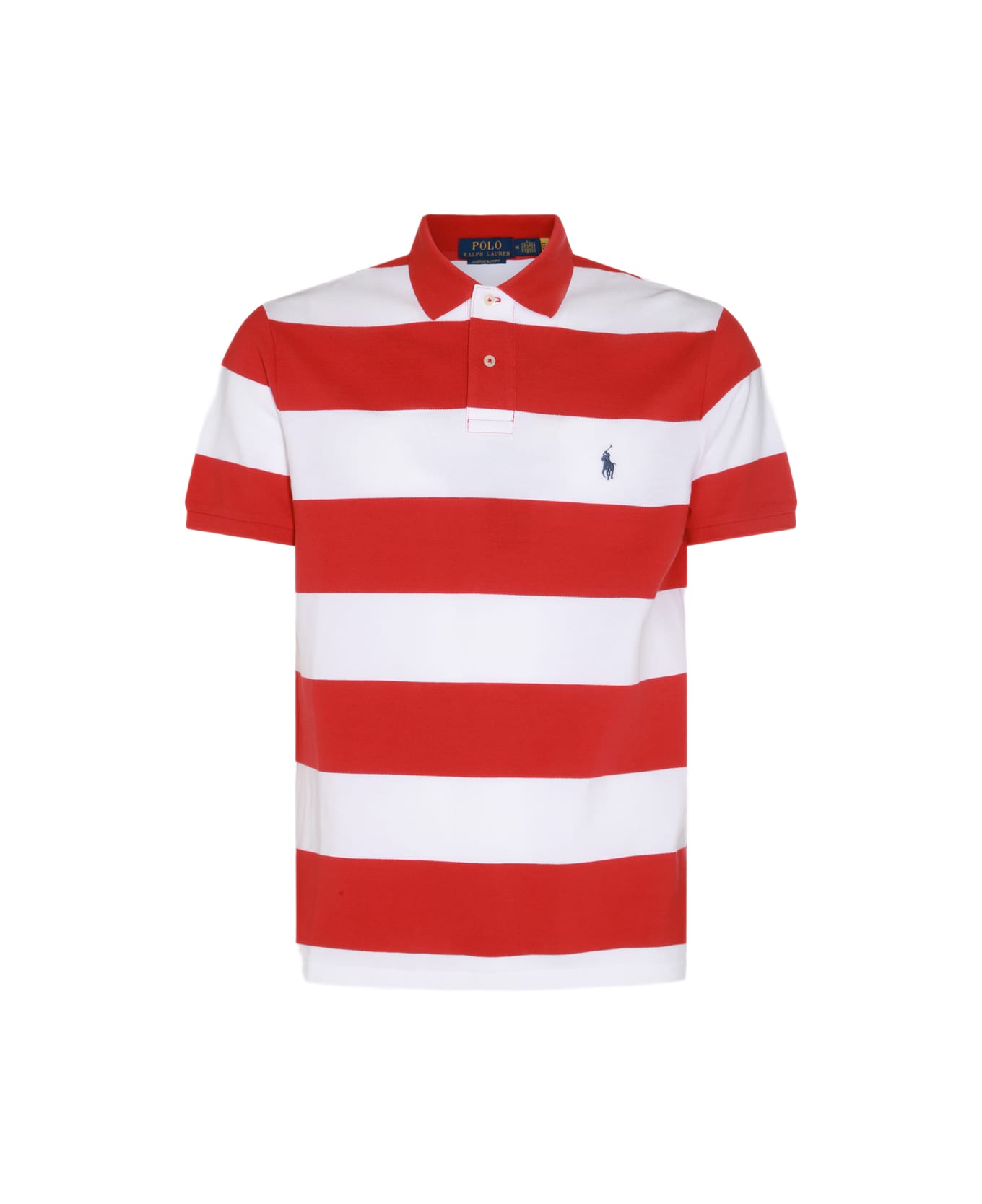 Polo Ralph Lauren Red And White Cotton Polo Shirt - POST RED/WHITE