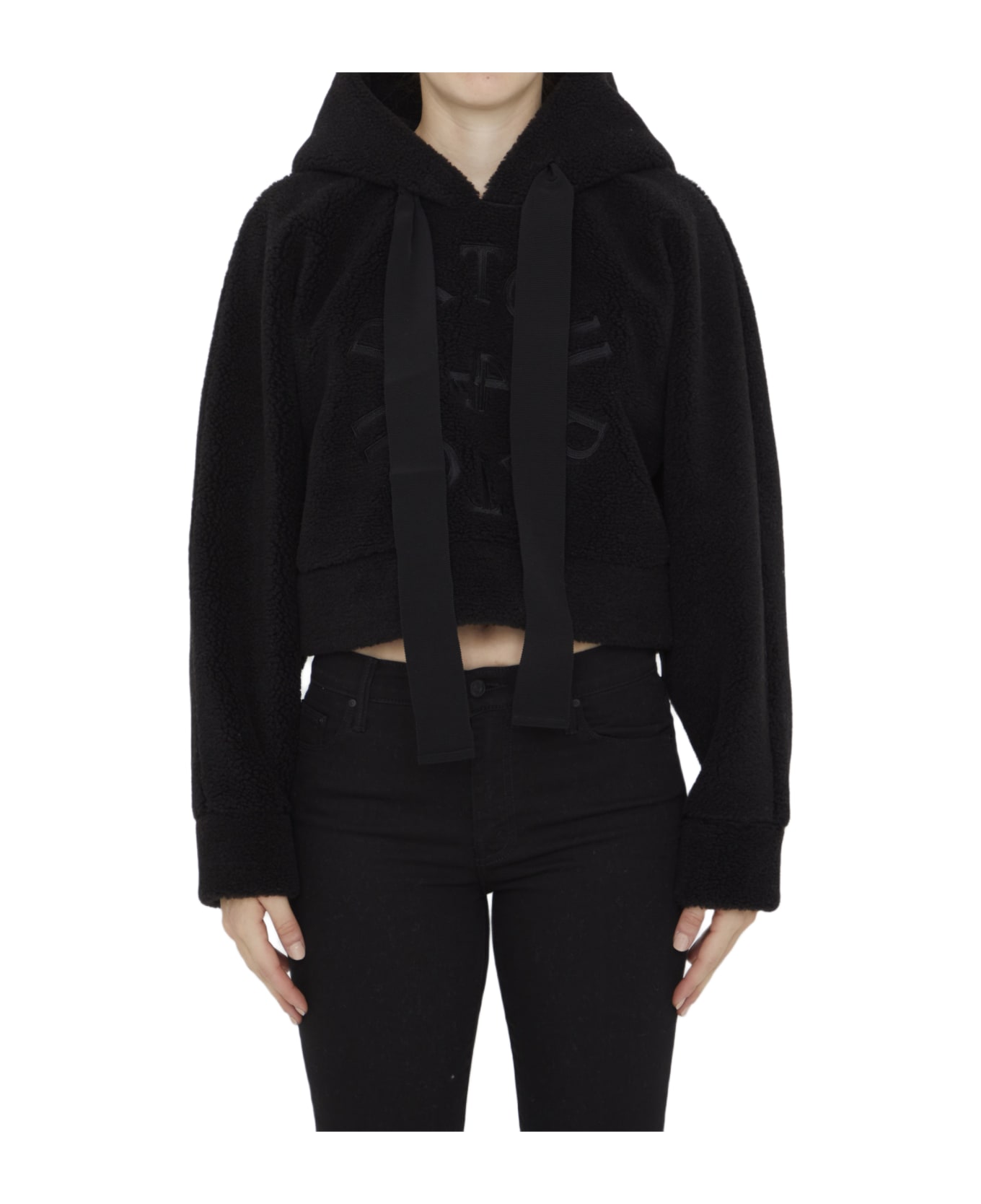 Patou Cropped Medallion Logo Hoodie | italist