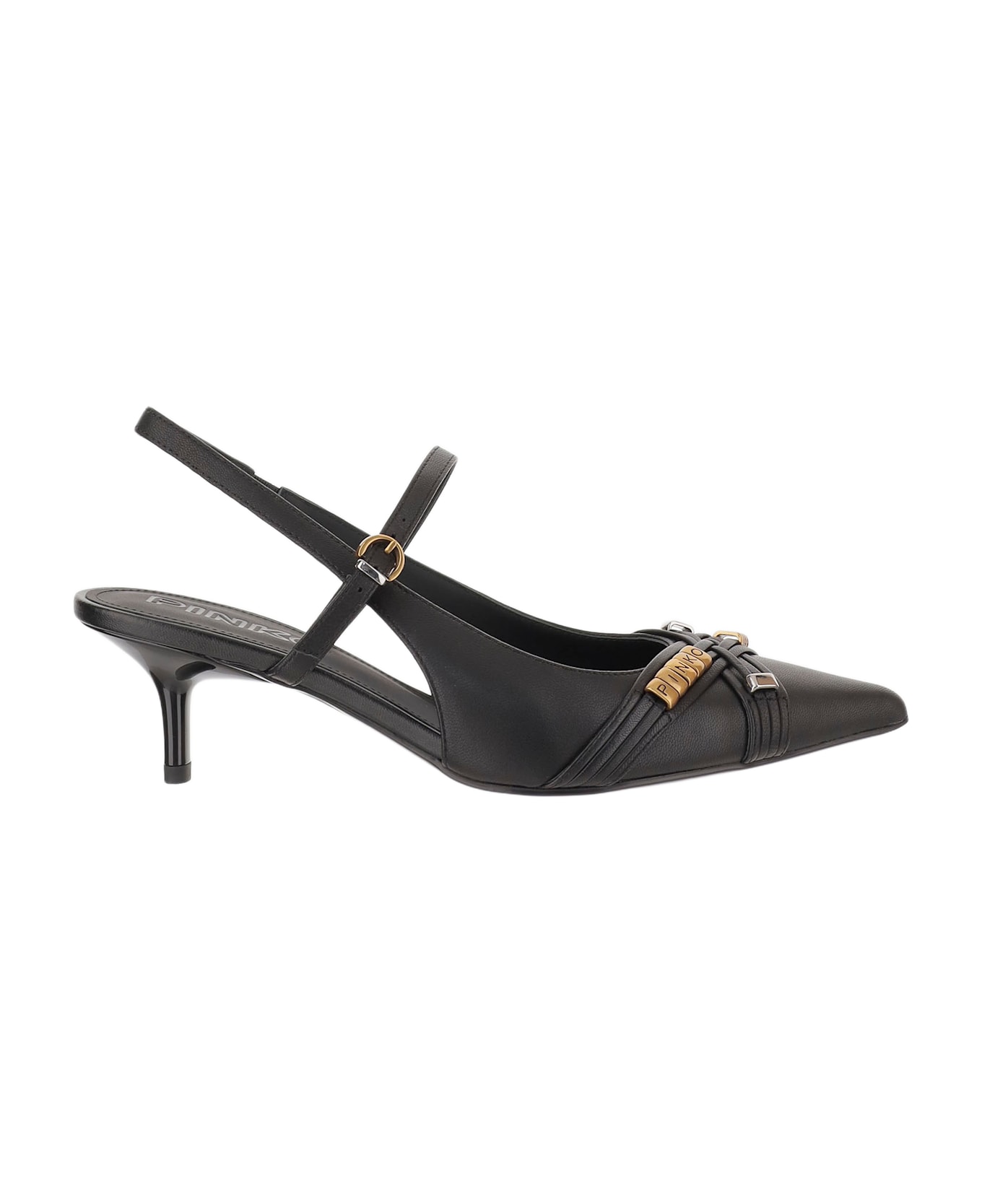 Pinko Leather Slingback - Black
