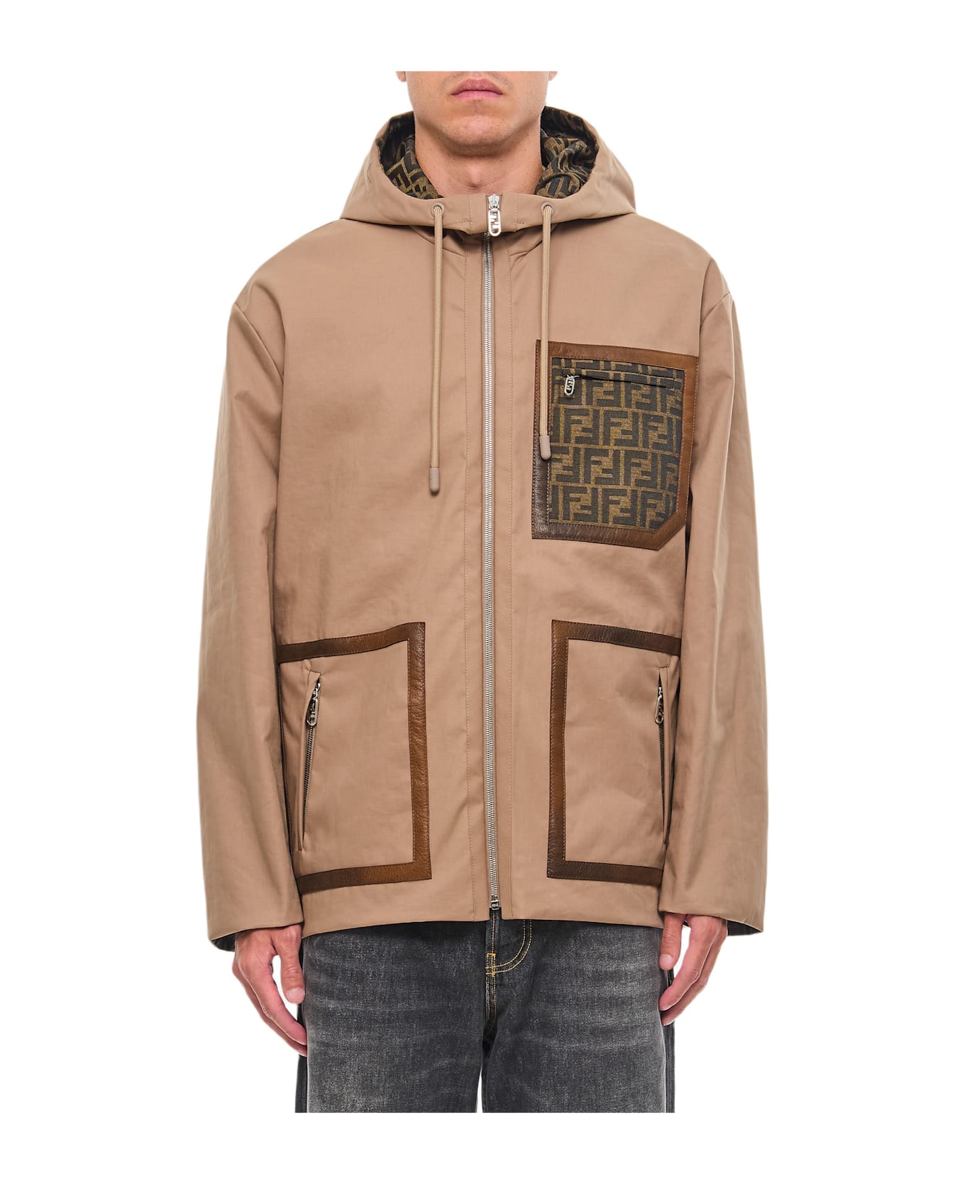 Fendi Blouson Mackintosh - Beige
