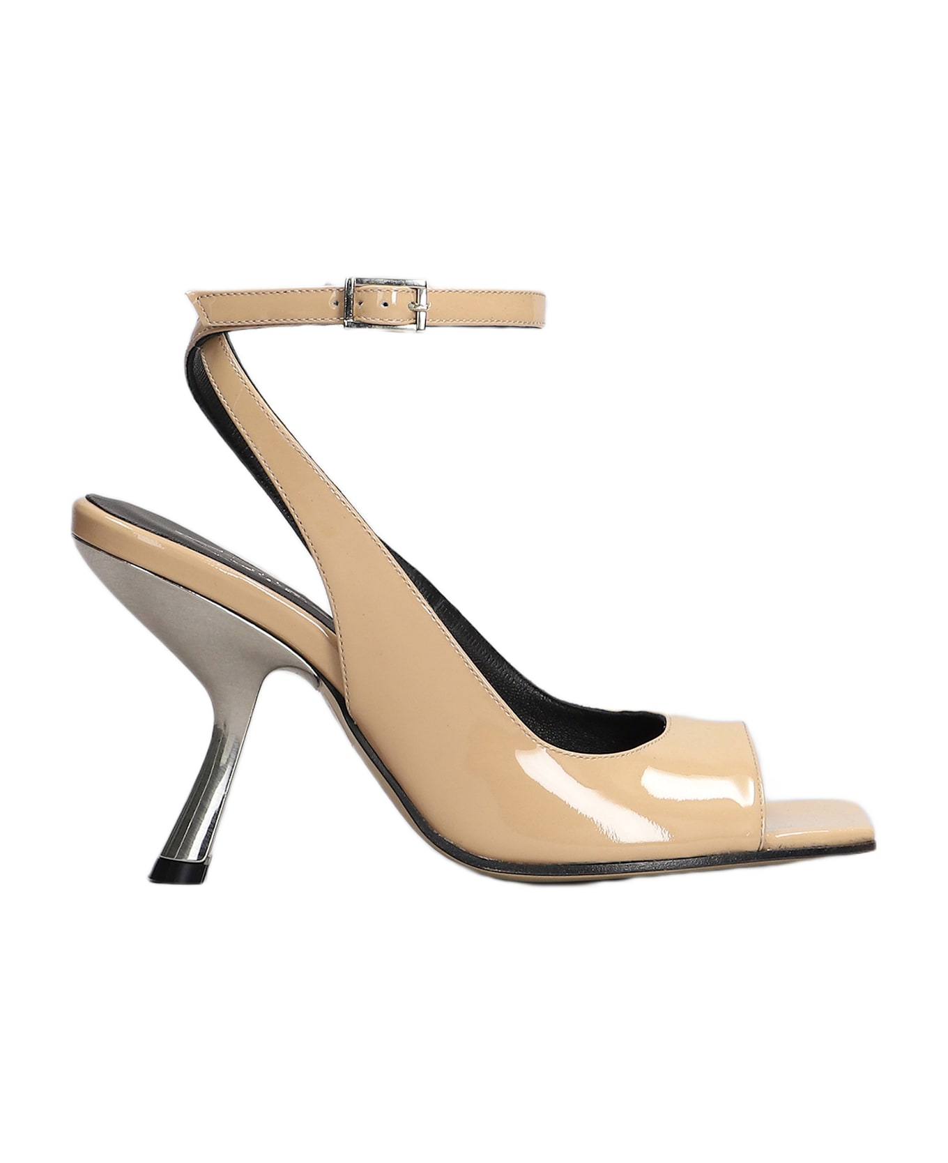 Alchimia Sandals In Camel Patent Leather - Camel