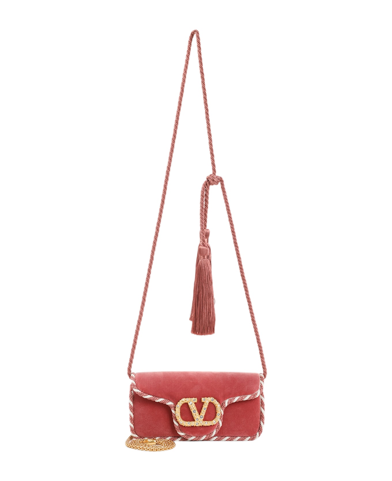 Valentino Garavani Loco Clutch - Dzb Phard Burro Phard Crystal