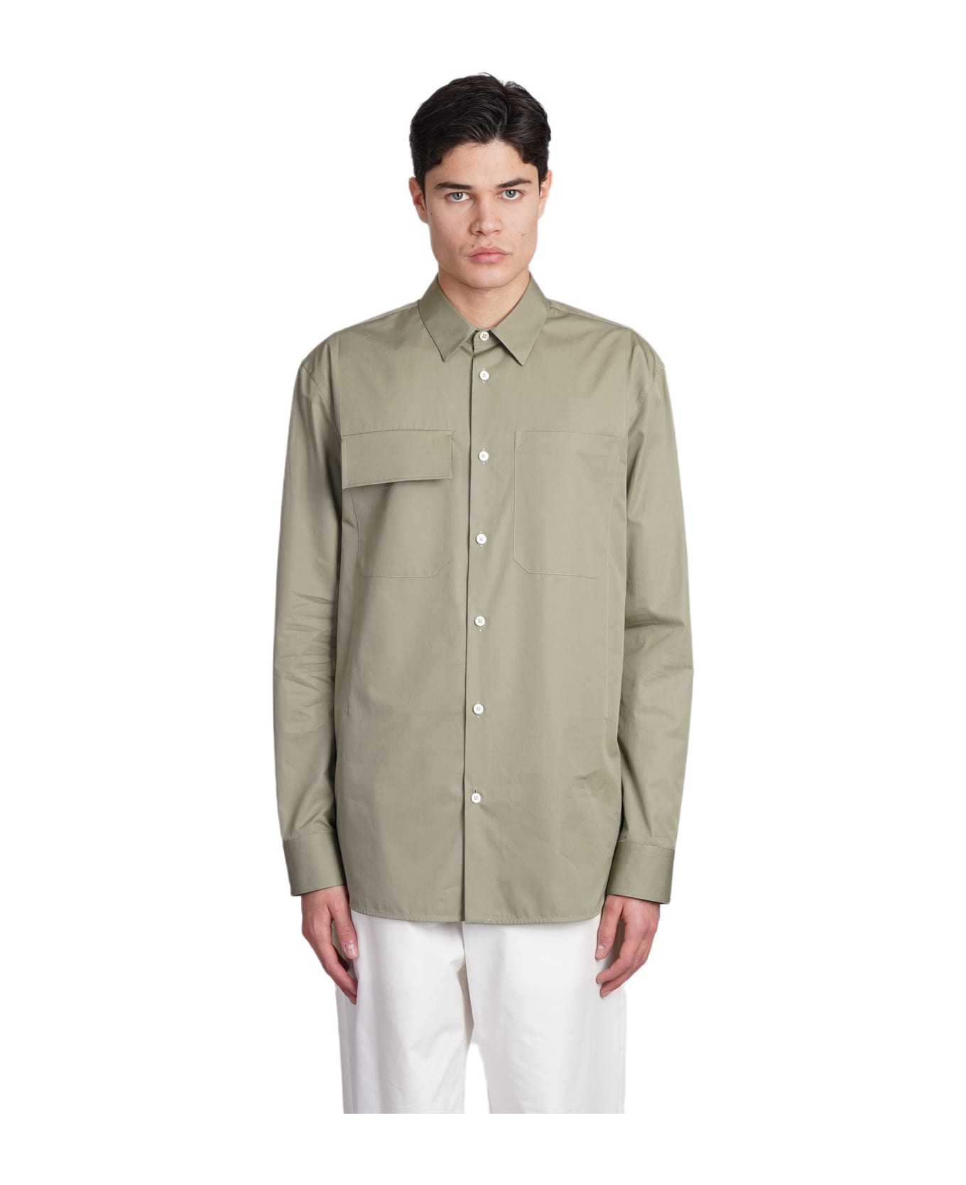 Jil Sander Shirt In Khaki Cotton - khaki