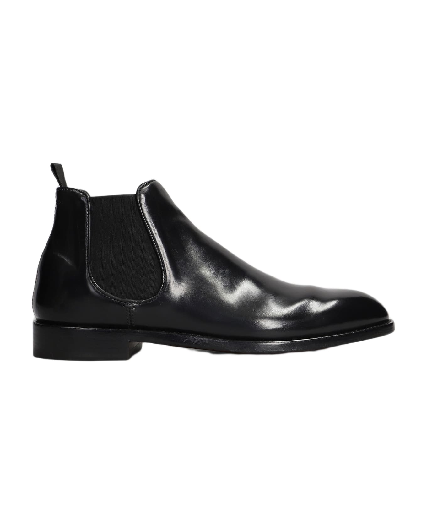 Officine Creative Signature 002 Ankle Boots In Black Leather - black