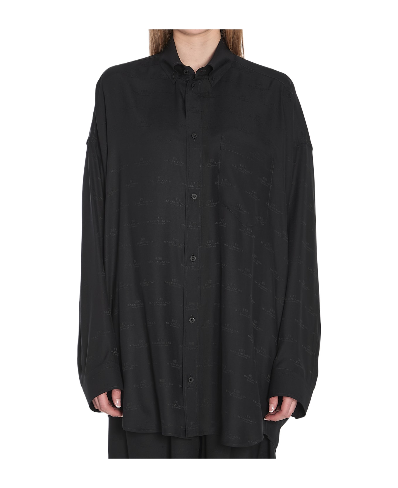 Balenciaga Cocoon Shirt - BLACK