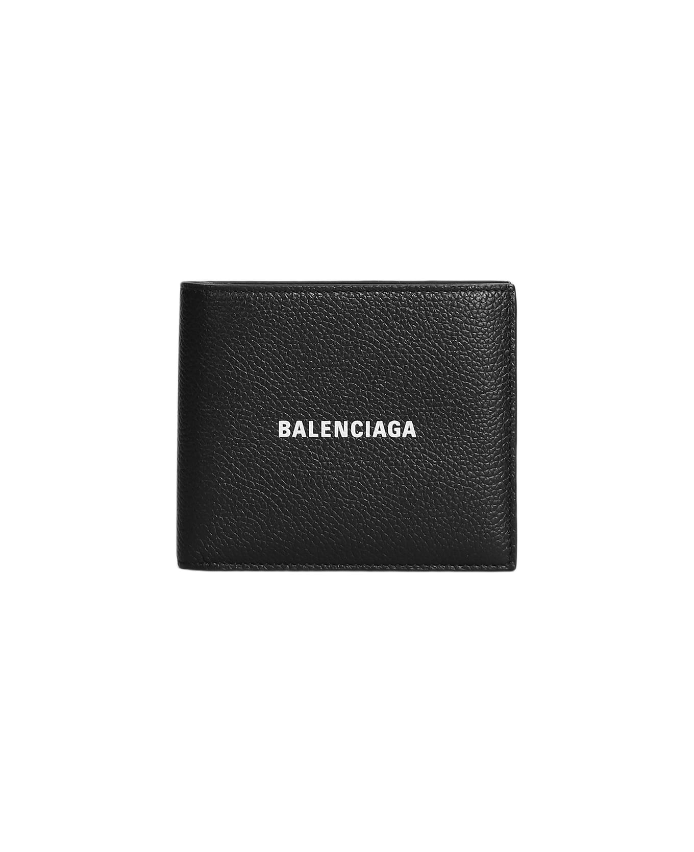 Balenciaga Wallet In Black Leather - black 財布