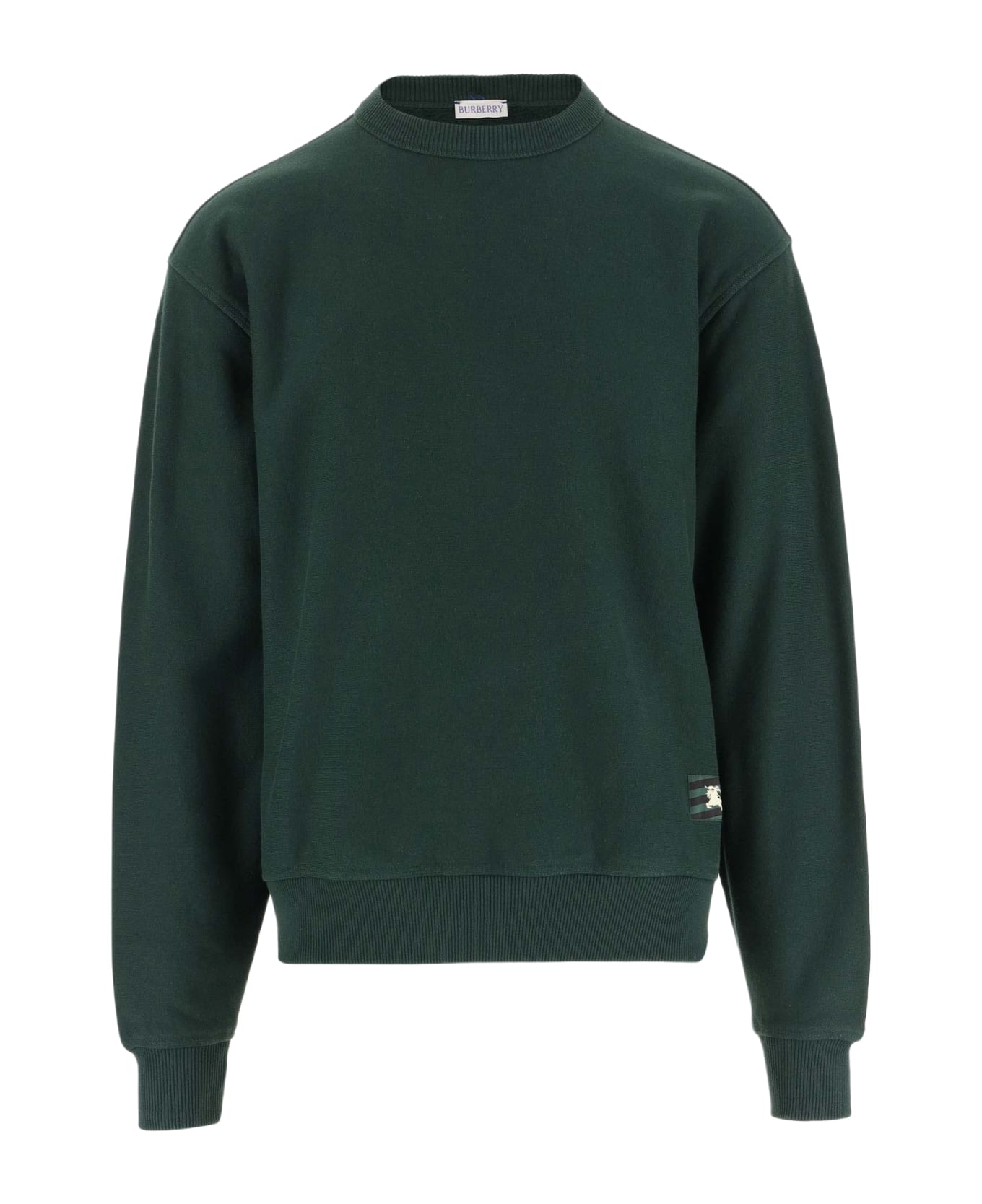 Burberry Cotton Sweatshirt With Logo - Green フリース