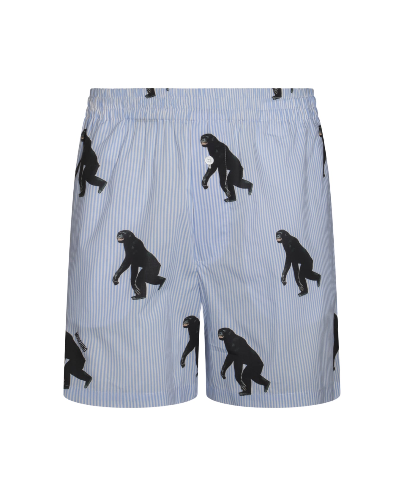 Moschino Light Blue Cotton Shorts - Blue