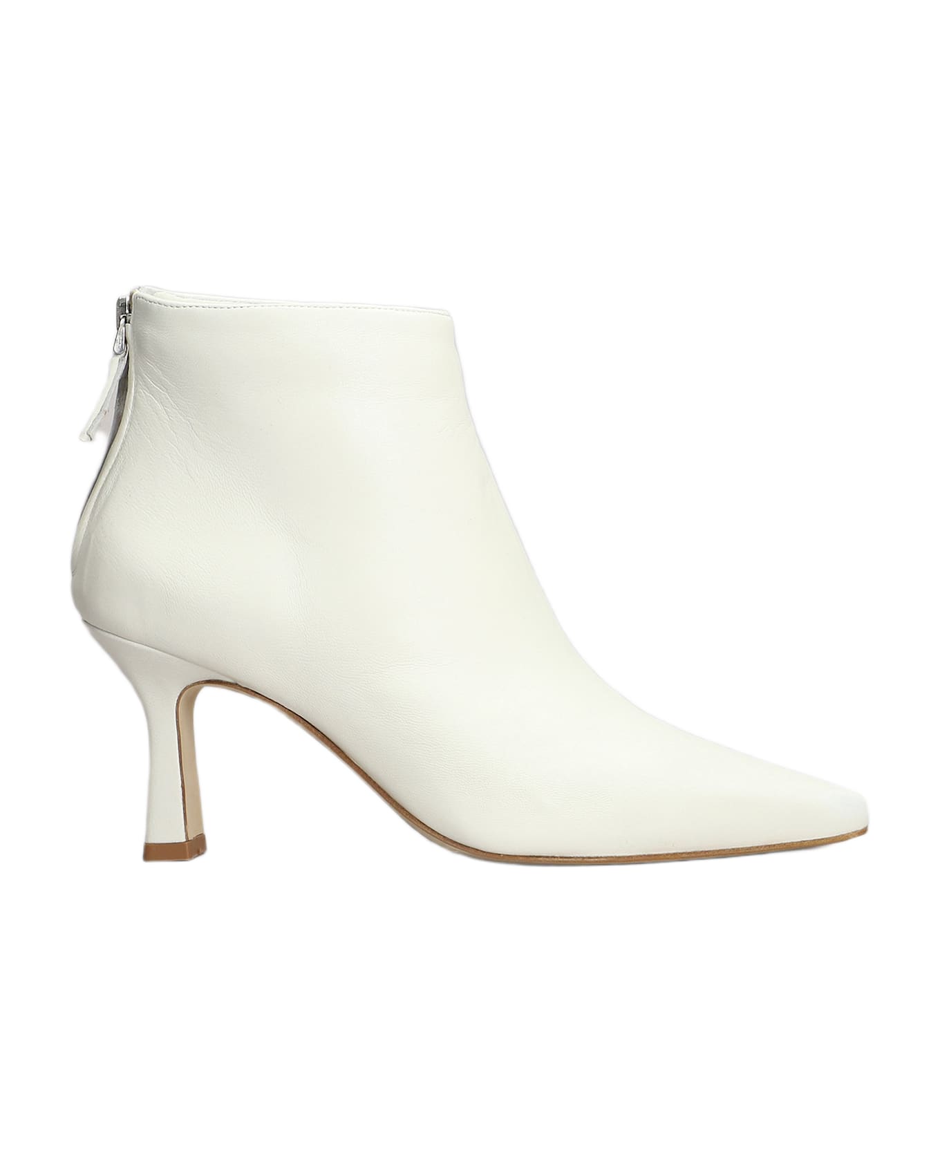 The Seller High Heels Ankle Boots In White Leather - white