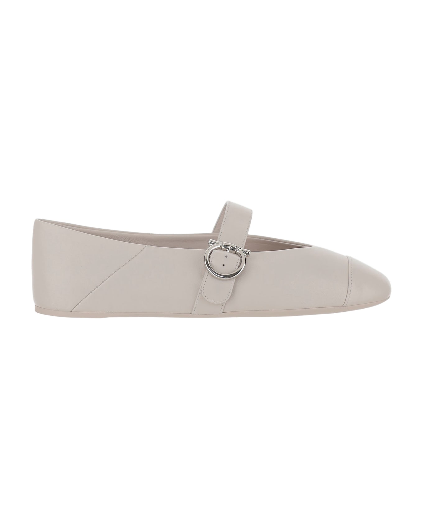 Ferragamo Ballet Flats Ornament Hooks - White